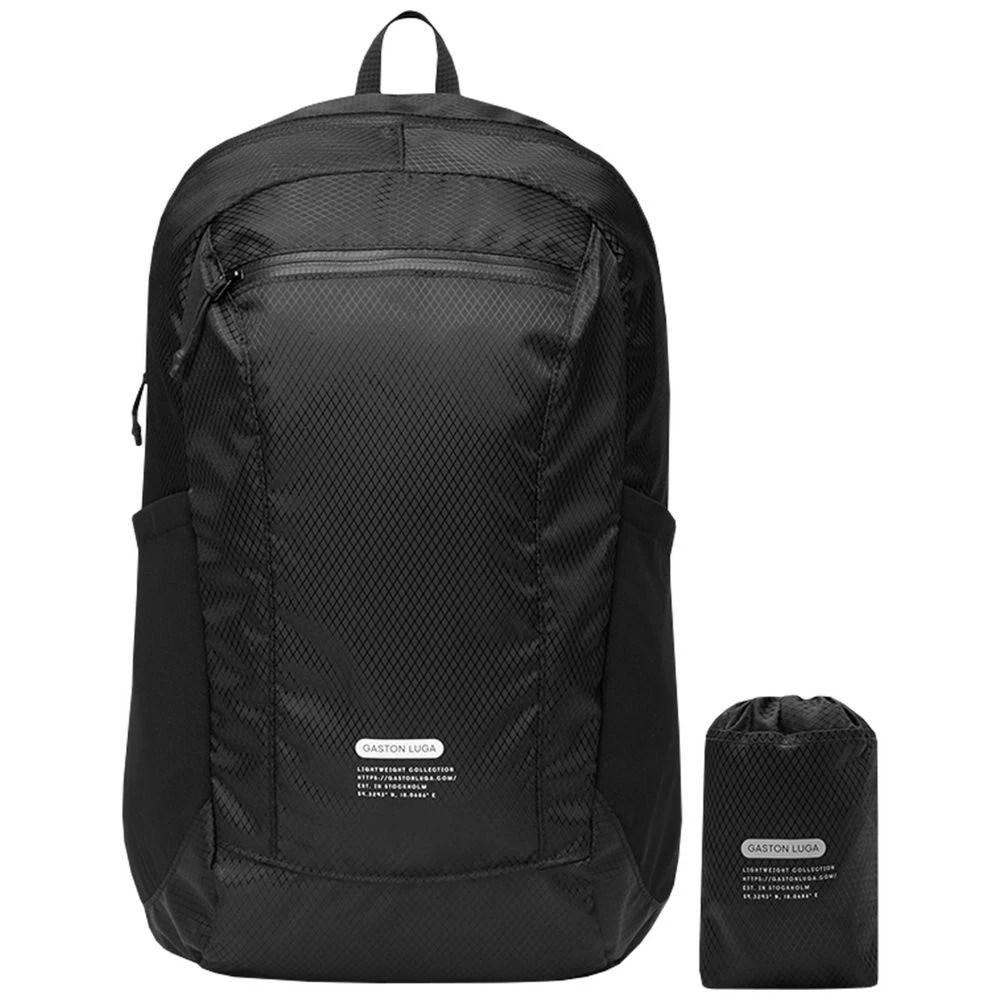 1 Gaston Luga Lightweight Packable Backpack Black, 1 of 7