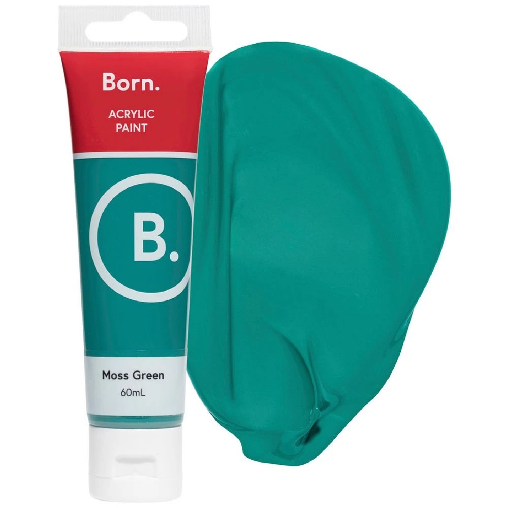 1 Born Acrylic Paint 60mL Moss Green, 1 of 3