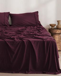 Dreamaker Superfine Washed Microfibre Sheet Set - Queen Bed - Ch