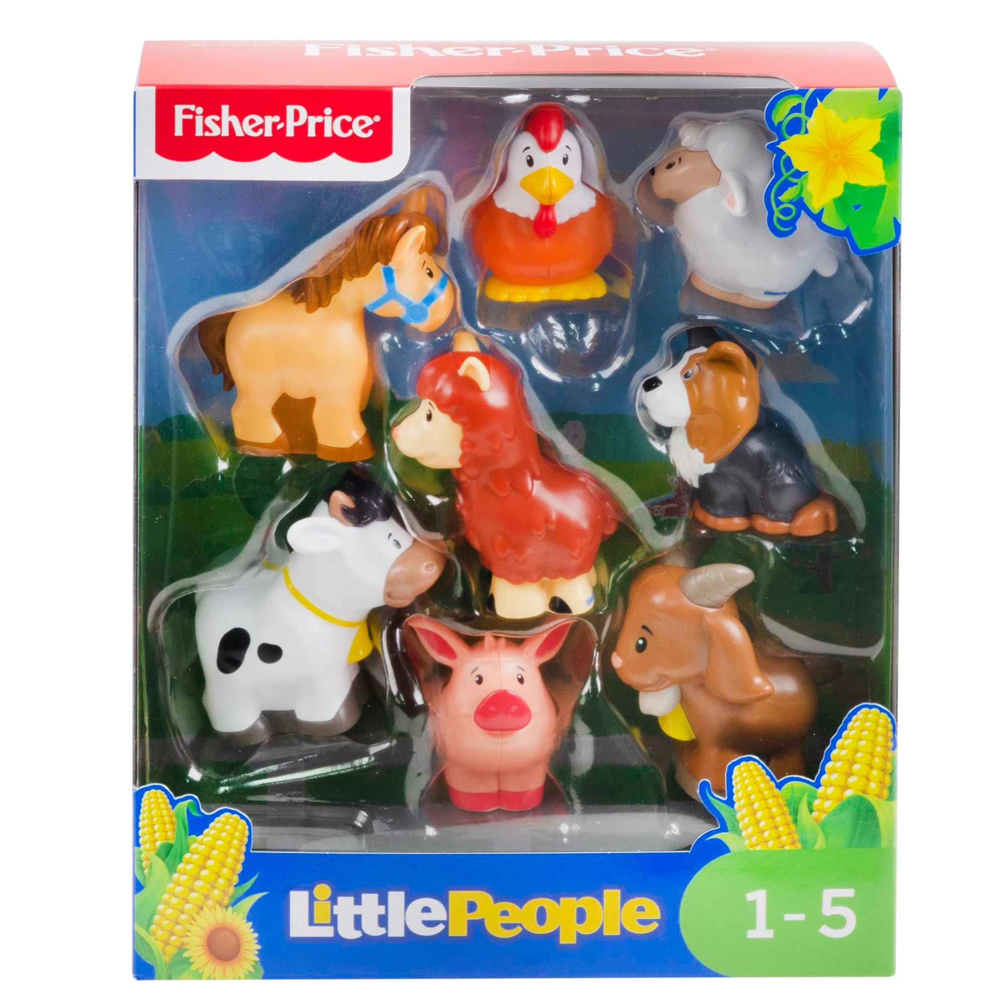 1 8-Piece Fisher-Price Little People Farm Animal Friends Figure Set, 1 of 5