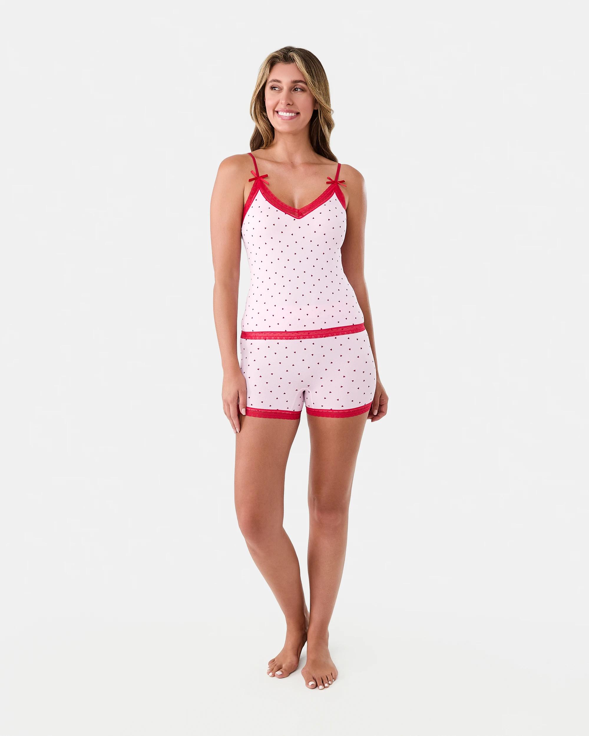 11 Seamfree Cami and Shorts Pyjama Set Pnk Heart, 11 of 11