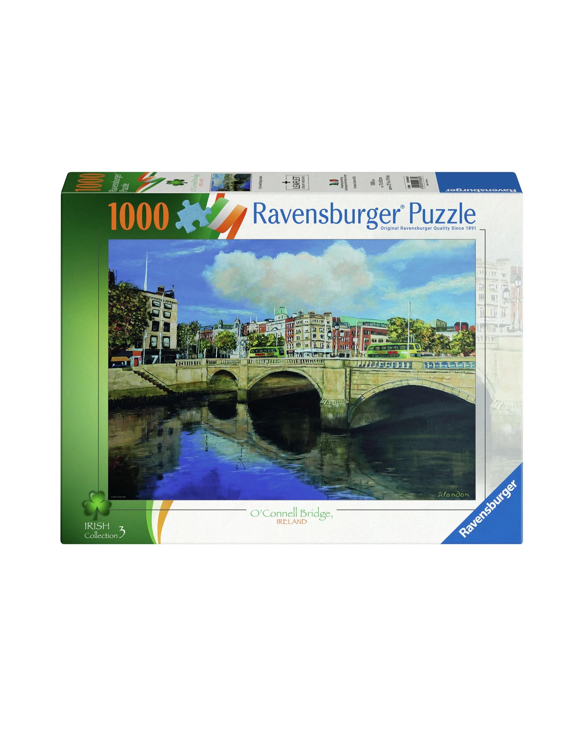 1 Ravensburger O'Connell Bridge, Dublin, Ireland 1000 Piece Jigsaw Puzzle, 1 of 3