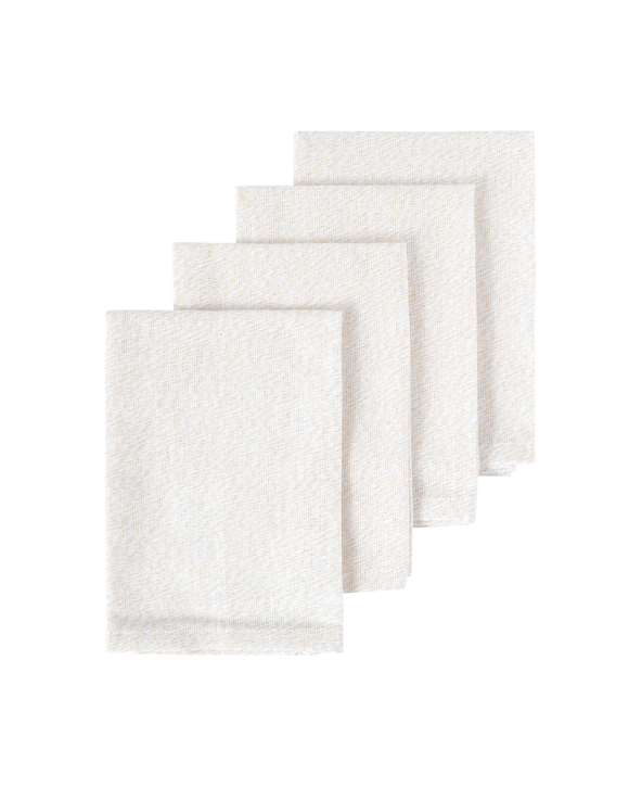 4 Pack Gold Look Metallic Napkins