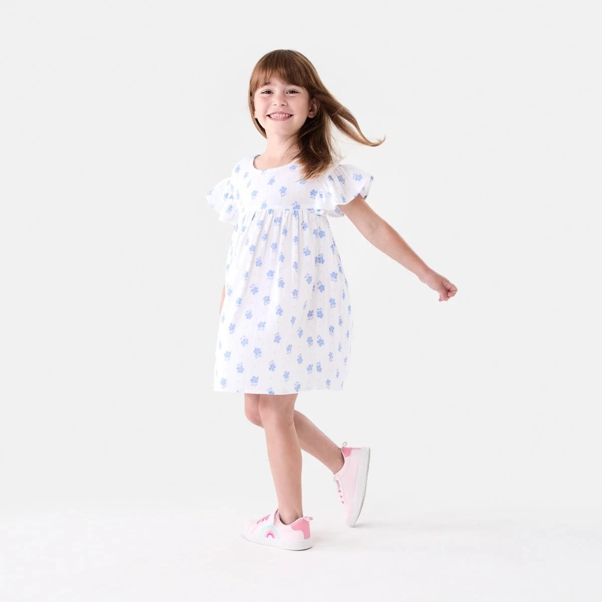 7 Woven Dress PANSY BLOOMS WHITE, 7 of 8