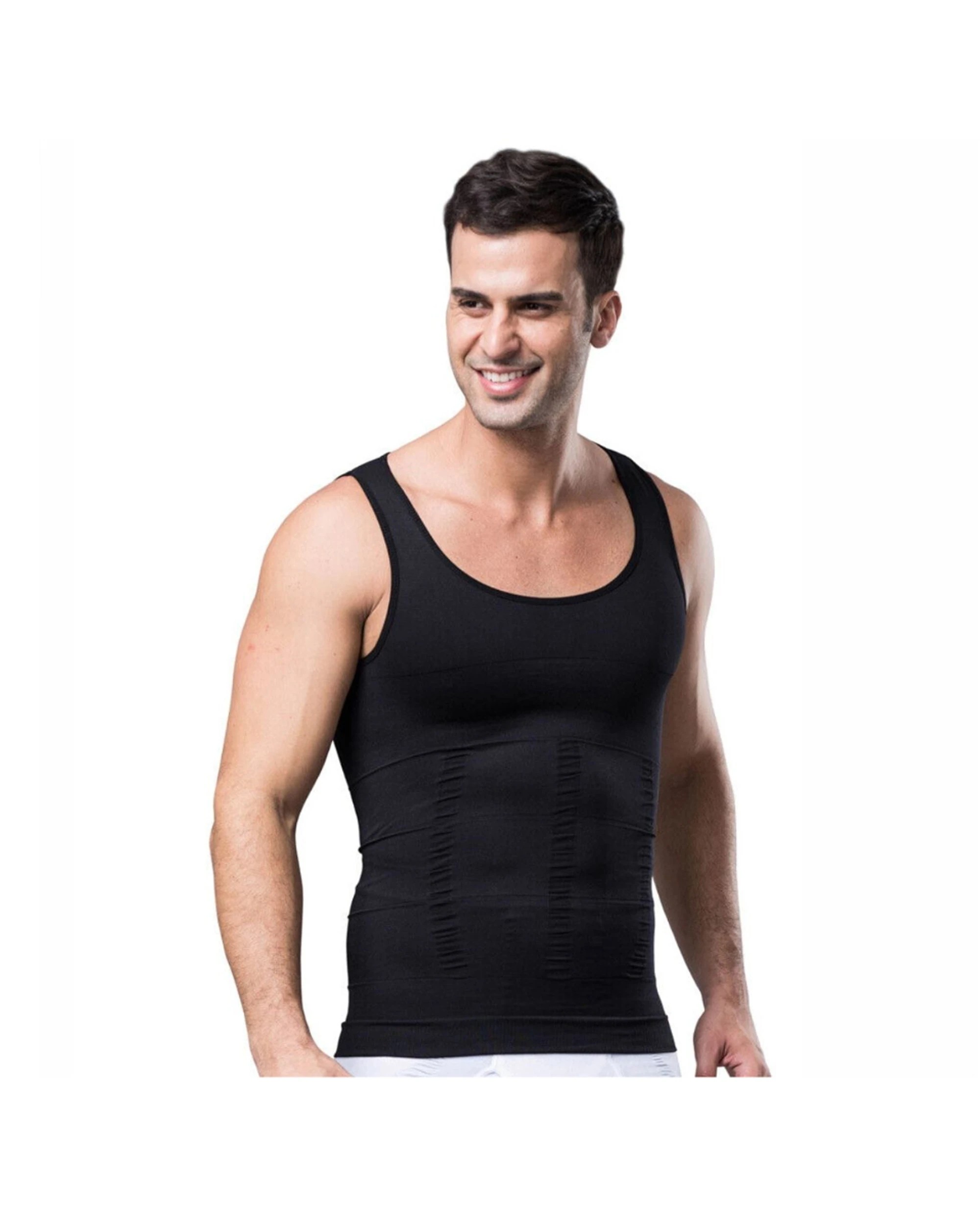 1 Bodyassist Compression Slimming Body Vest Core Support X Large - Black - Black, 1 of 1