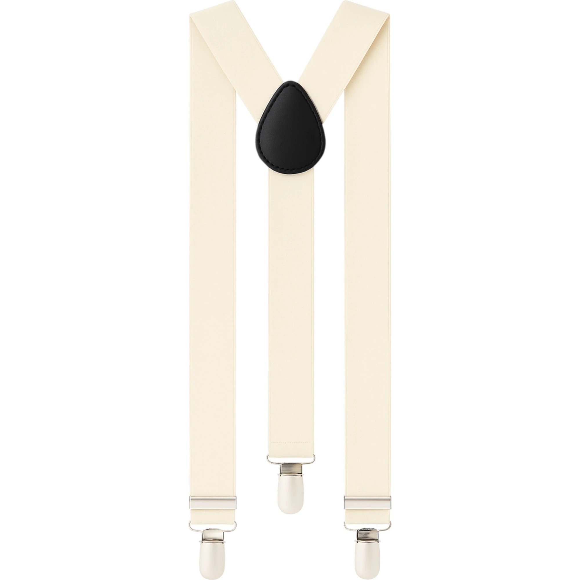 3 Zasel Boys Adjustable Ivory 65cms Suspenders - Natural - Natural, 3 of 3