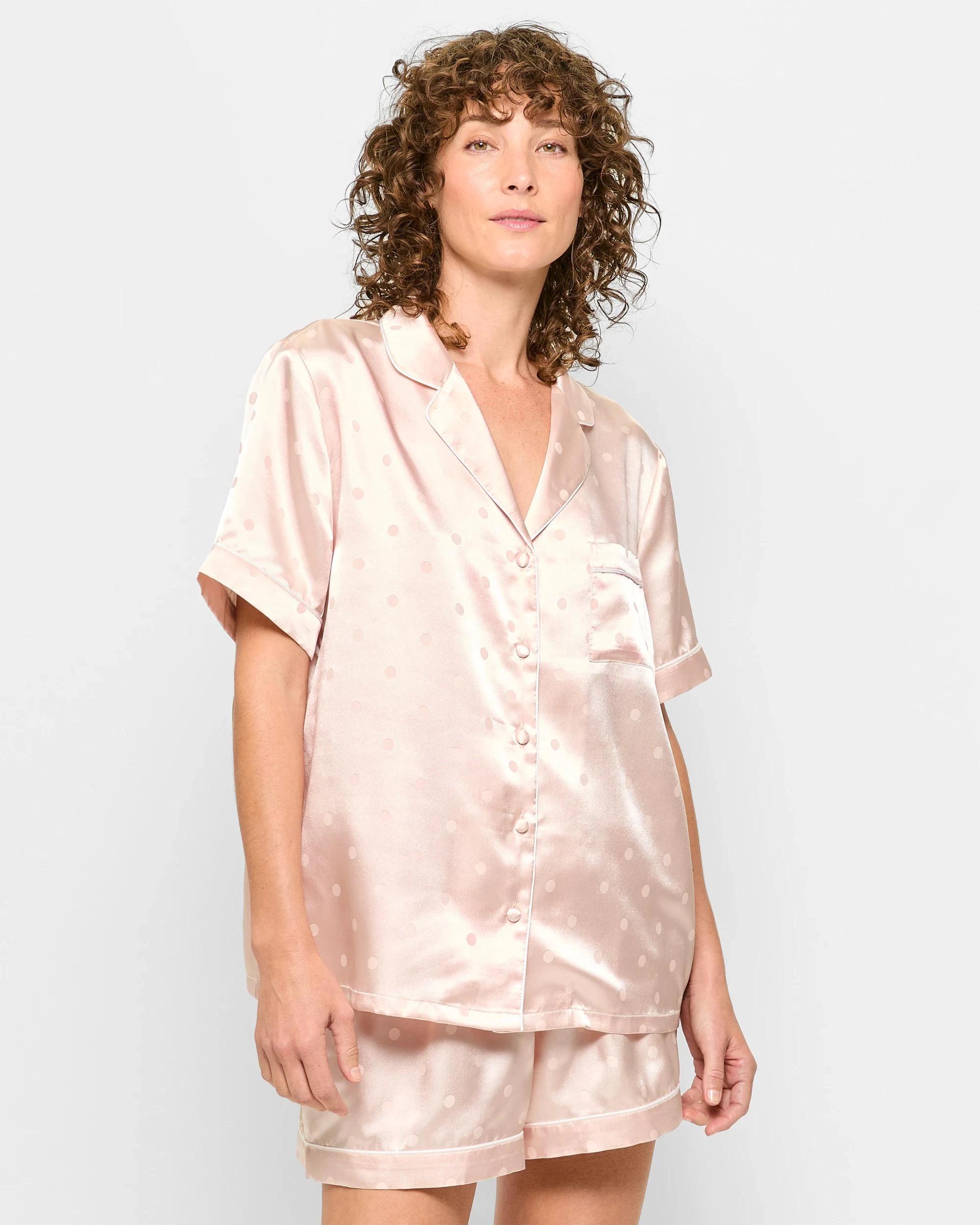 1 Target Short Satin Pyjama Set CHAMPAGNE SPOTS, 1 of 5