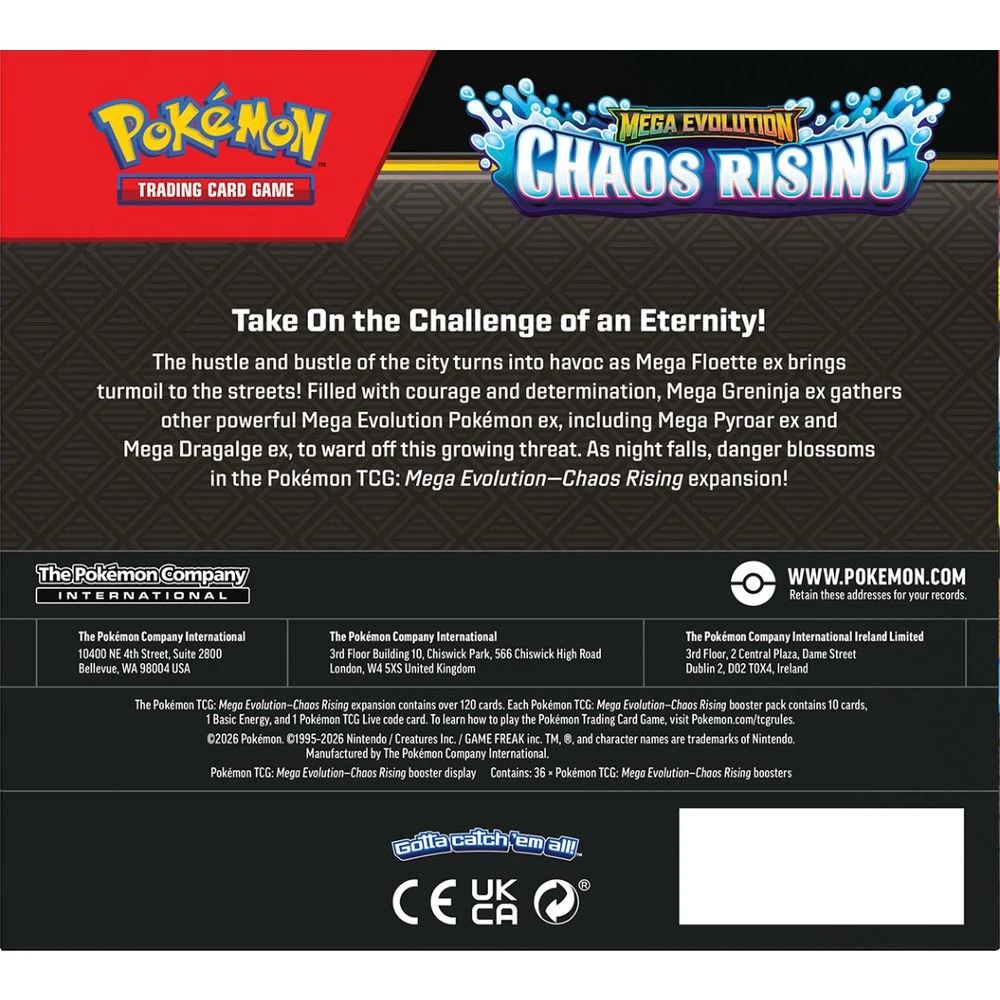 6 Pokmon TCG Mega Evolutions 4 Chaos Rising Booster Pack, 6 of 6