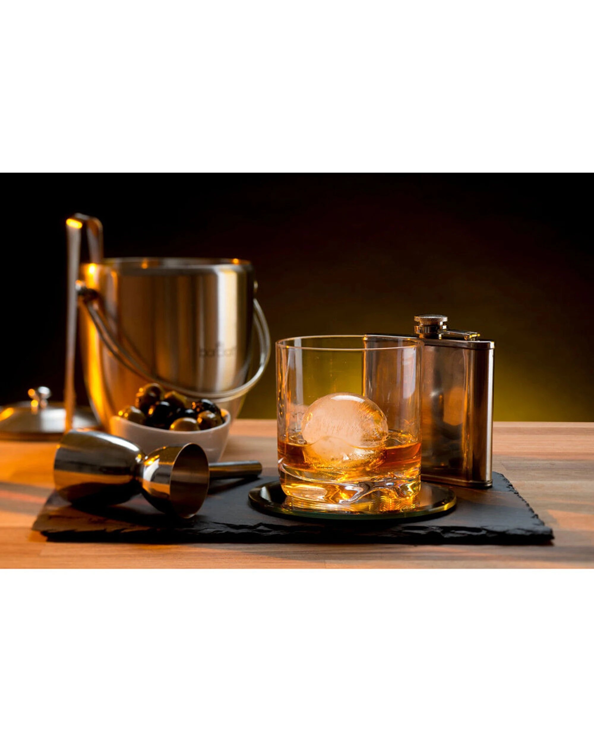 4 BarCraft 2PK Polished Stainless Steel Hip Flask 170ml Portable Drinkware - Silver, 4 of 7