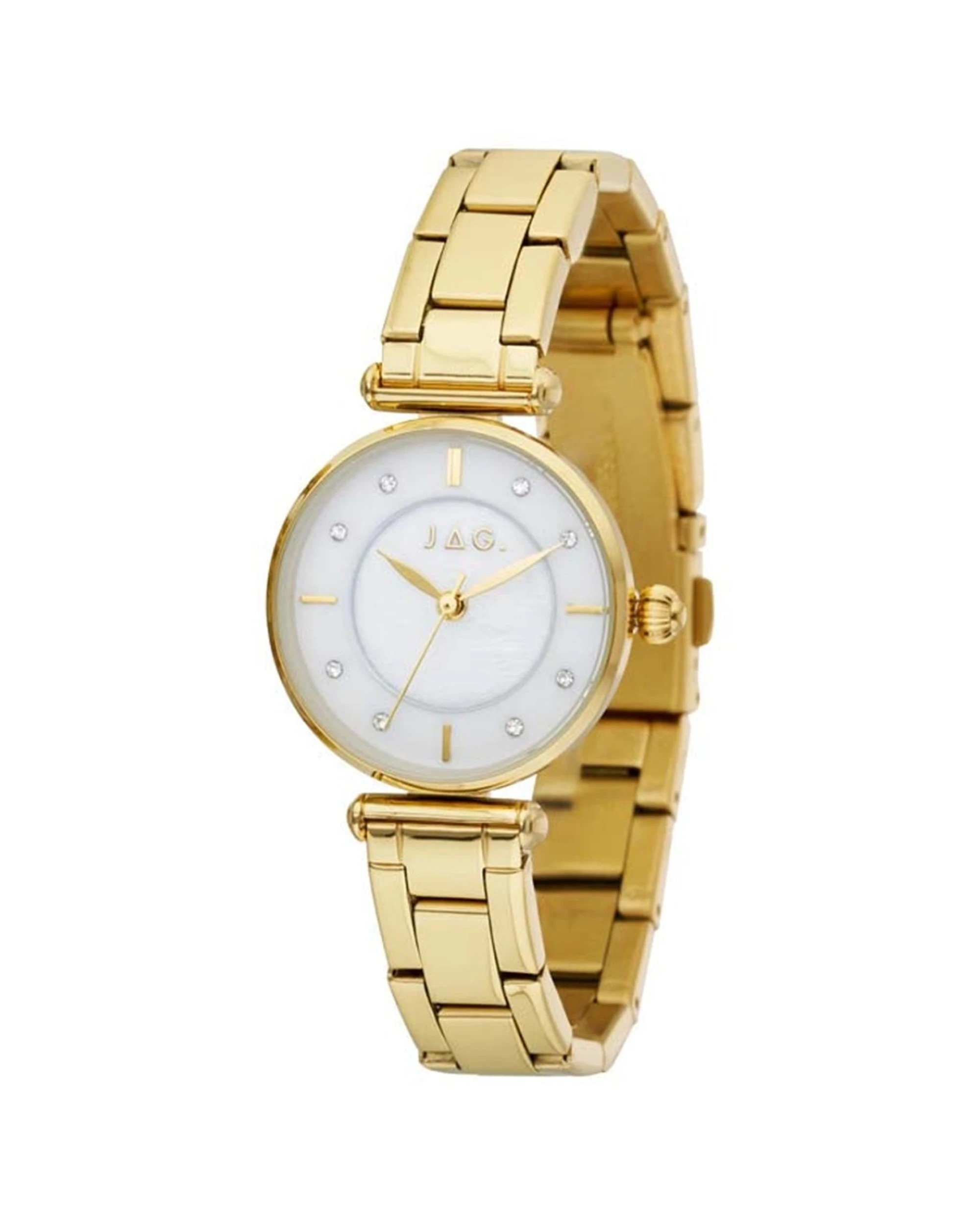 2 JAG Portland Women's Mother Of Pearl Alloy Gold Watch 28mm Stainless Steel, 2 of 2
