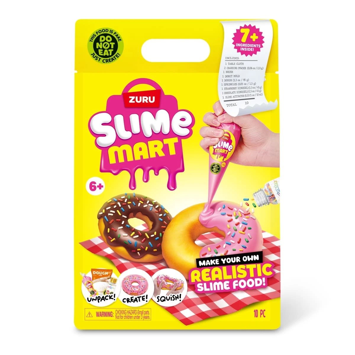 1 10 Piece Zuru Slime Mart Make Your Own Realistic Slime Food Playset - Donut, 1 of 8