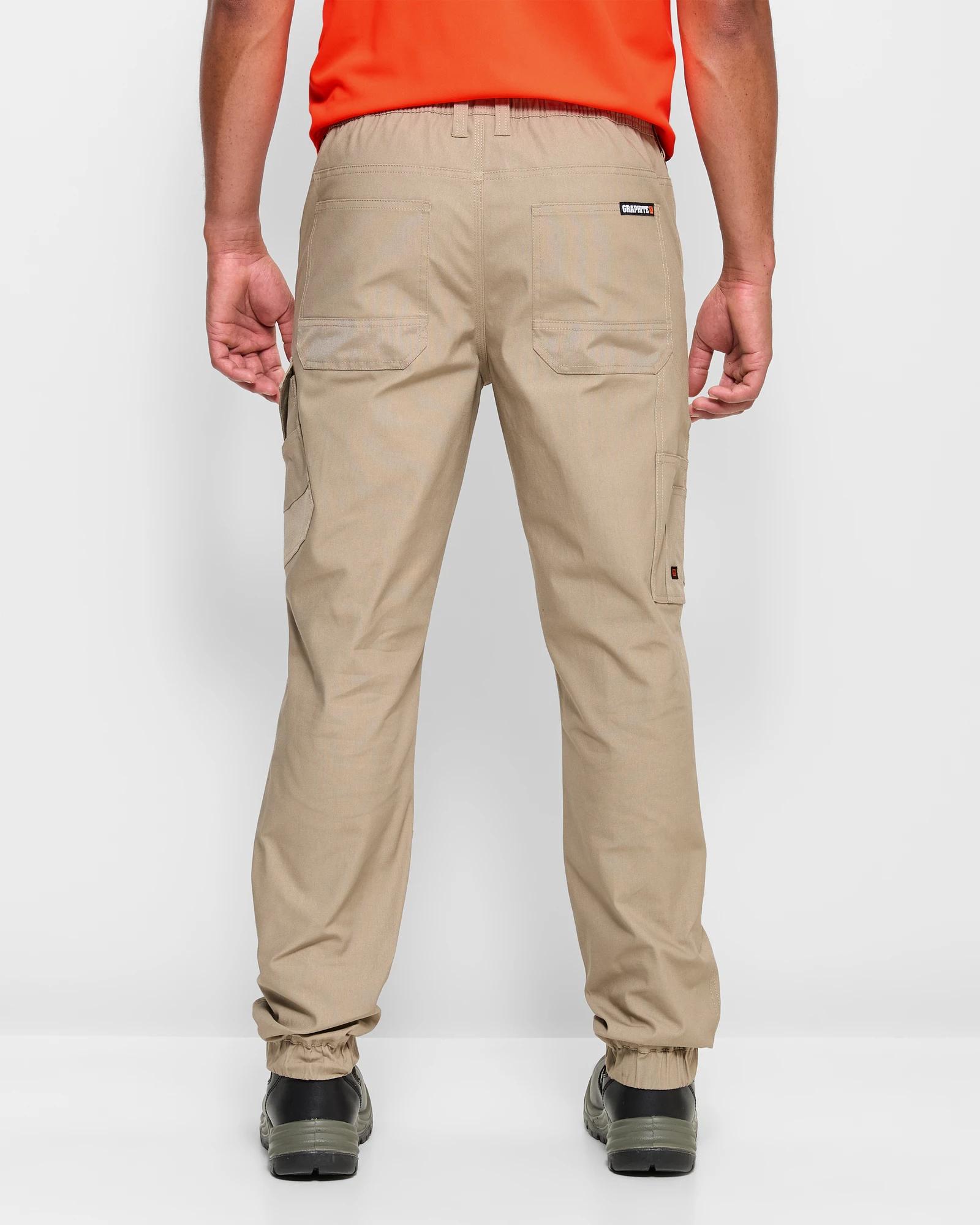 4 Australian Cotton Cargo Jogger Pants - Graphite STONE, 4 of 5