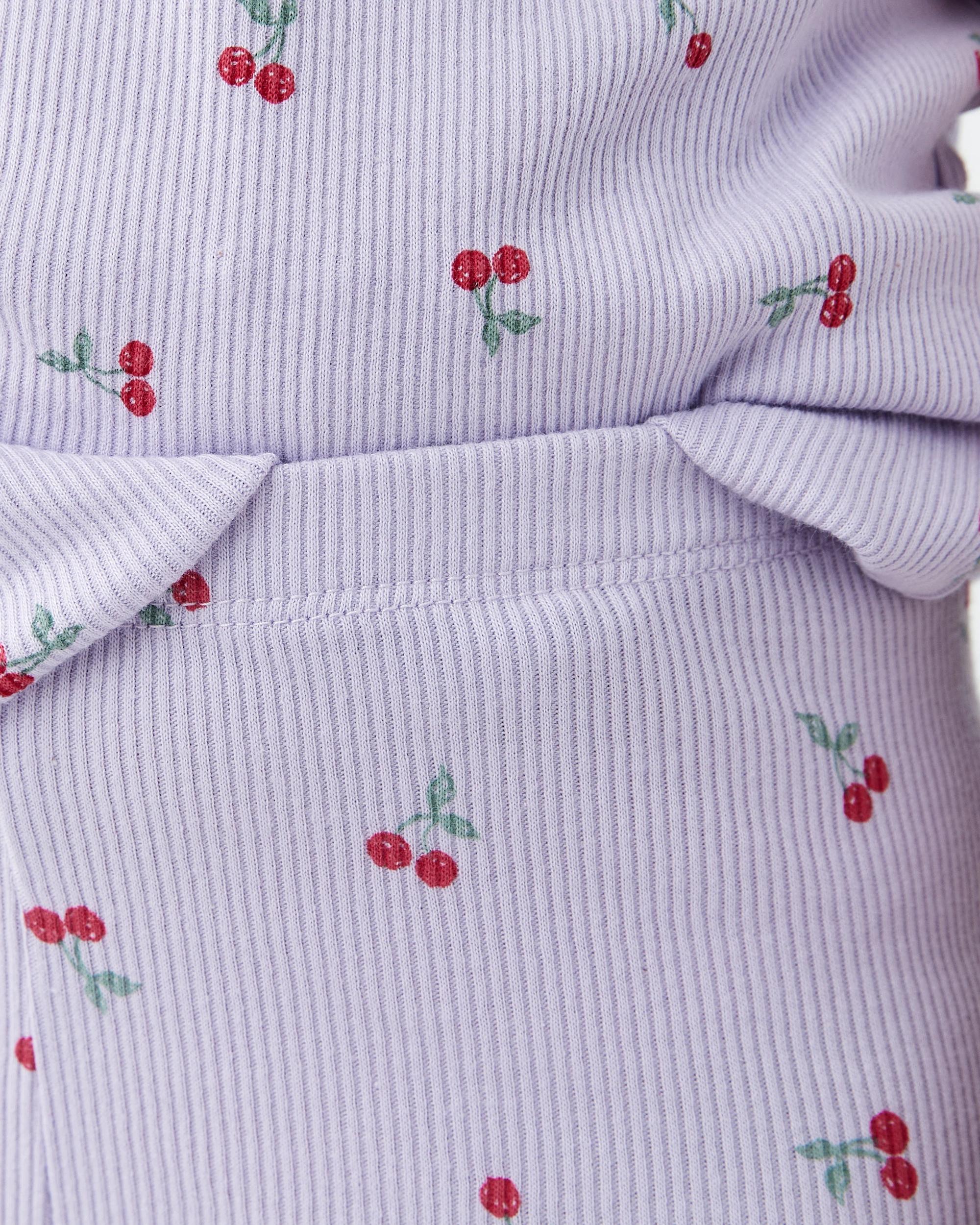 3 Printed Rib Bike Shorts Pur Cherry, 3 of 9