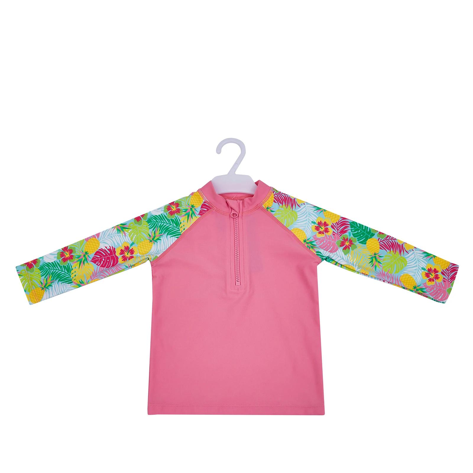 1 Big Softies 3pc-L/S Rashie, Short & Hat PINK TROPICAL, 1 of 6