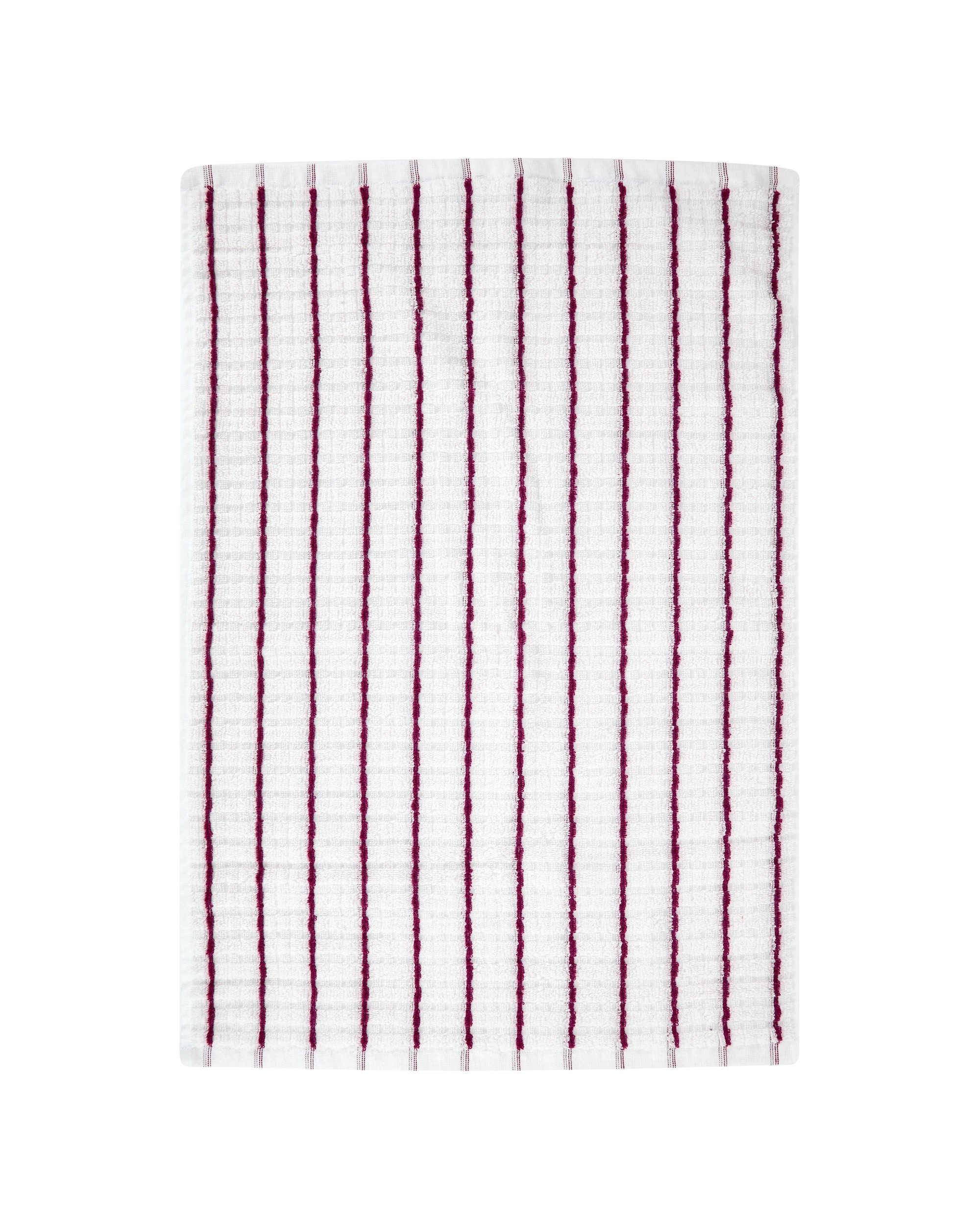 3 Pinstripe Cotton Hand Towel - Pink, 3 of 5