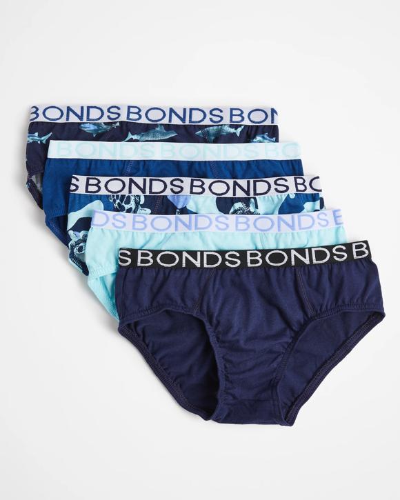 Bonds Boys Briefs 5 Pack