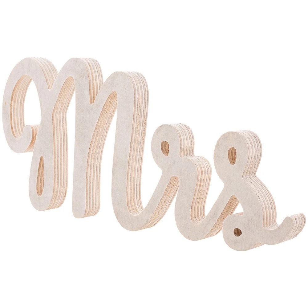 2 Born Plywood Sign Mrs, 2 of 3