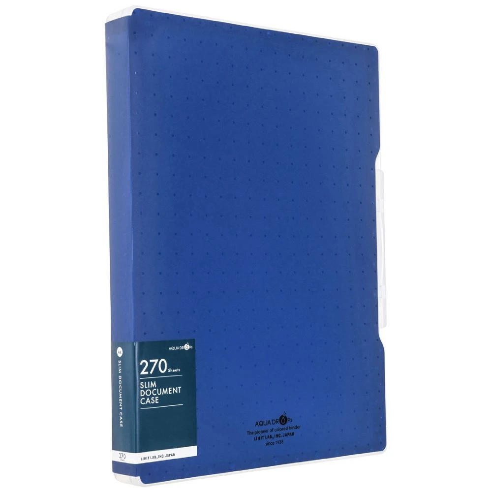 1 Aqua Drops Document Case Slim A4 Vivid Navy, 1 of 3