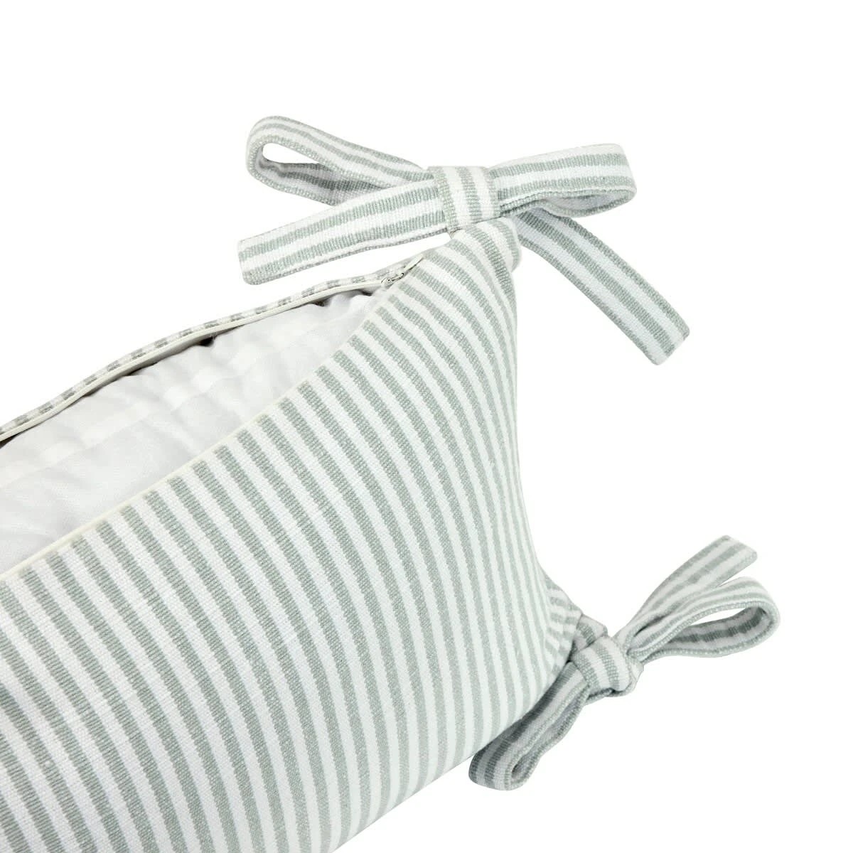 4 Stripe Bow Cushion - Sage, 4 of 5