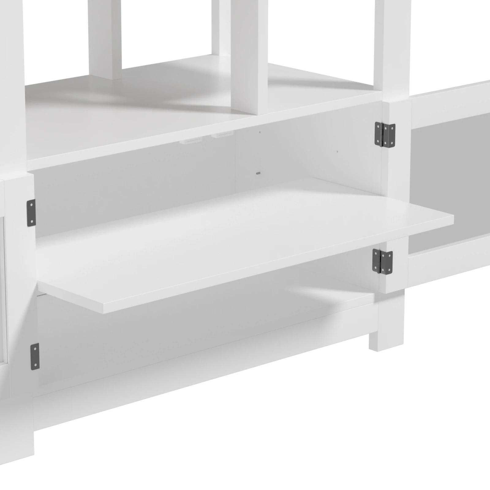 7 Advwin Kitchen Bakers Rack with Power Outlets Storage Hooks - White, 7 of 10