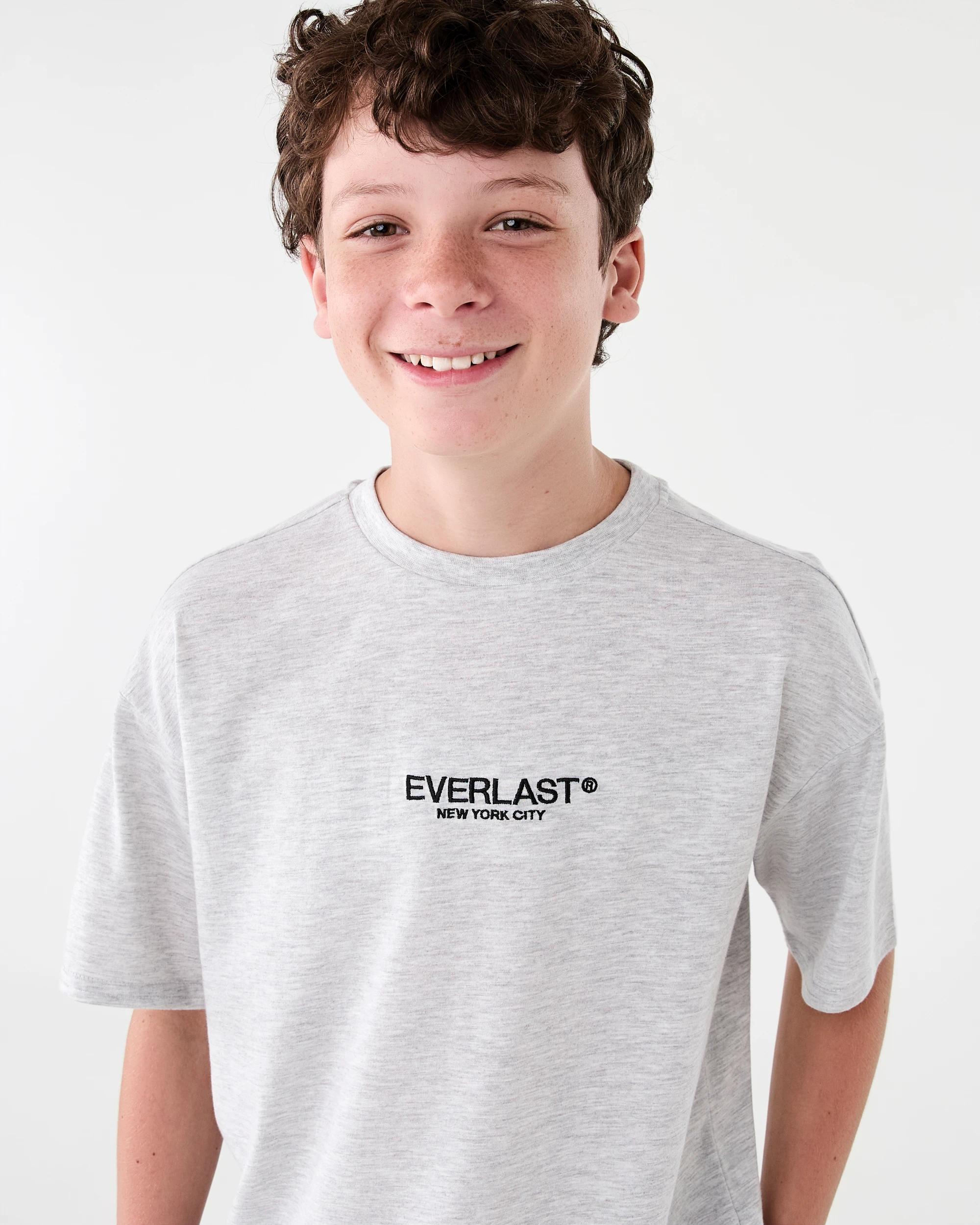 4 Everlast Kids Embroidered T-shirt White Marl, 4 of 8