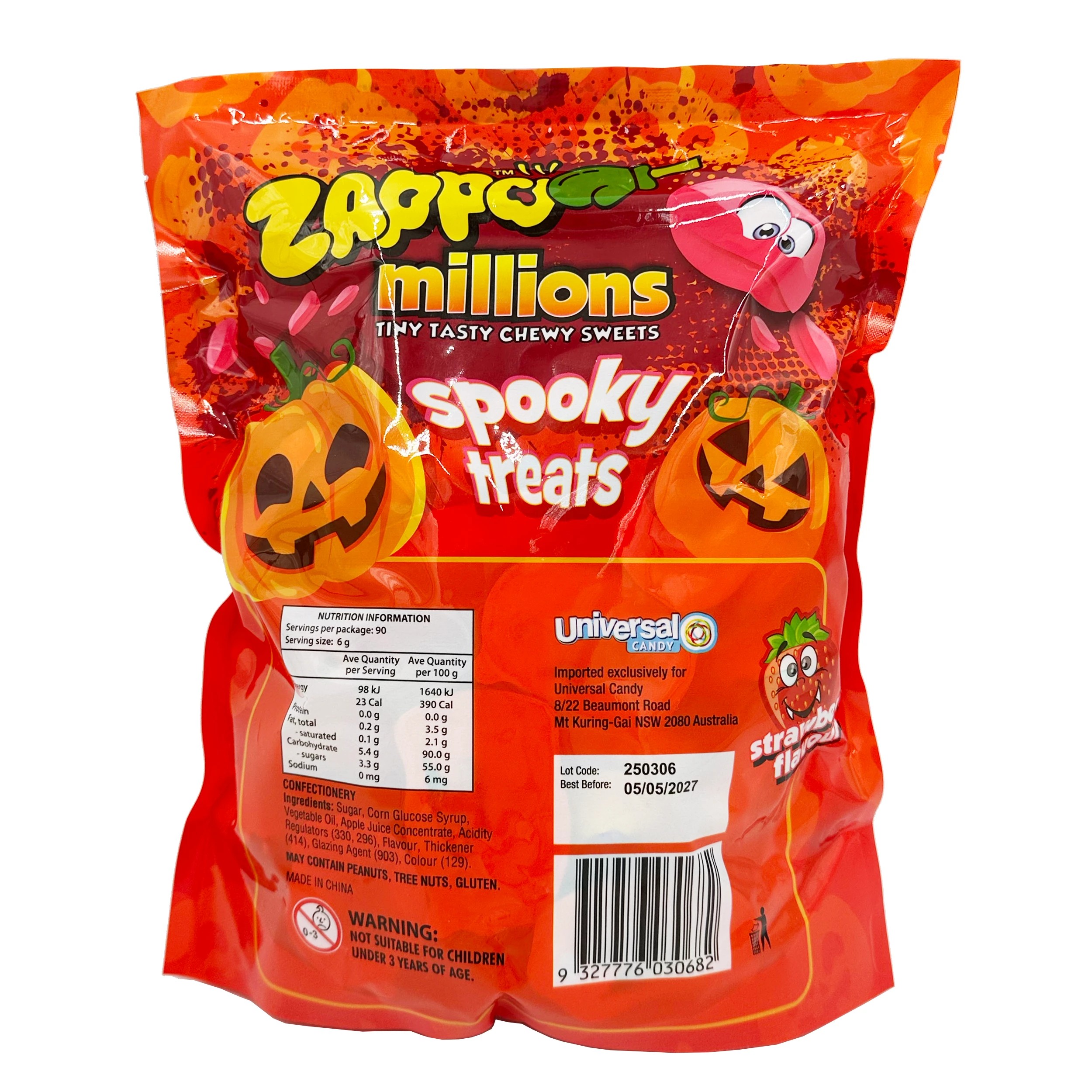 2 Universal Candy Zappo Millions Tiny Tasty Chewy Sweets: Spooky Treats 540g, 2 of 2