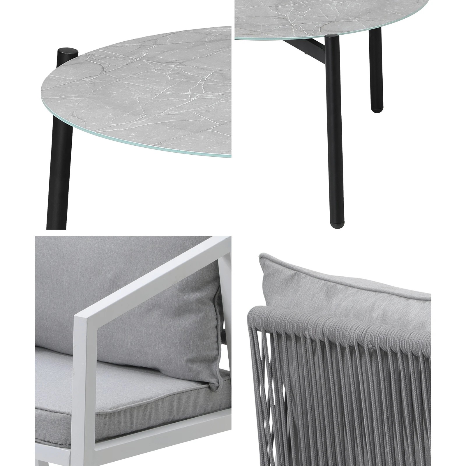 6 Livsip Outdoor Patio Setting Furniture Lounge Set 70cm Coffee Table
 - Multi, 6 of 10