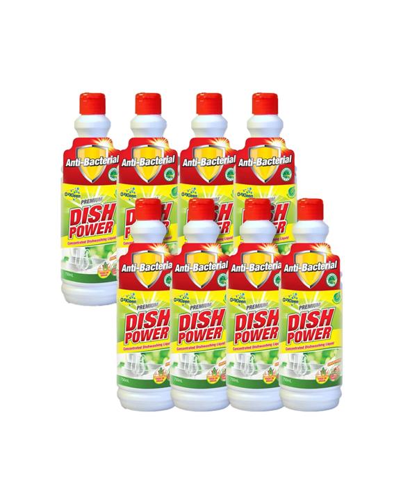 Ozkleen Dish Power 8 Pack - 750ml Concentrated Dishwashing Liquid - Multi