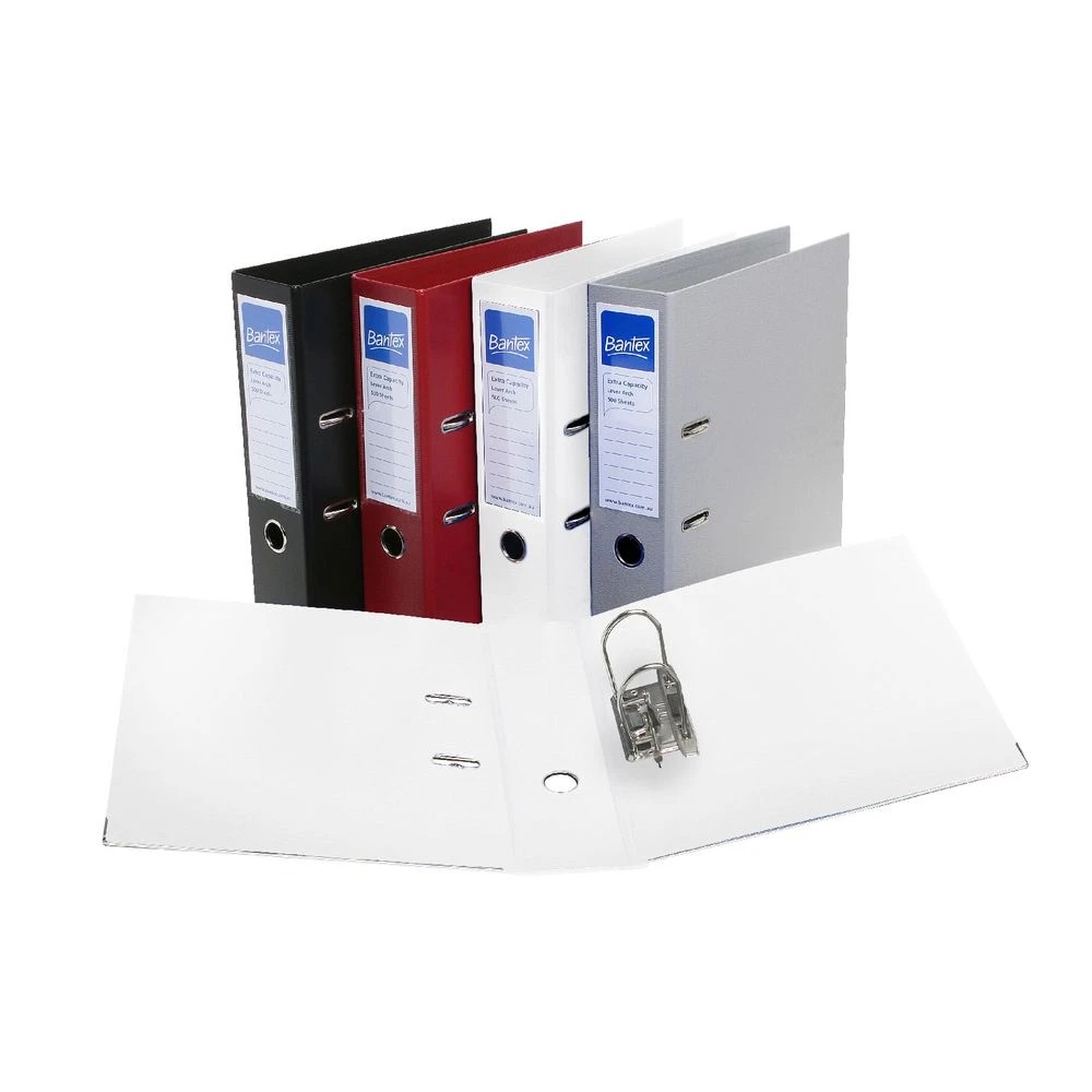 3 Bantex A4 Extra Capacity 2 Ring Lever Arch Folder Black, 3 of 4