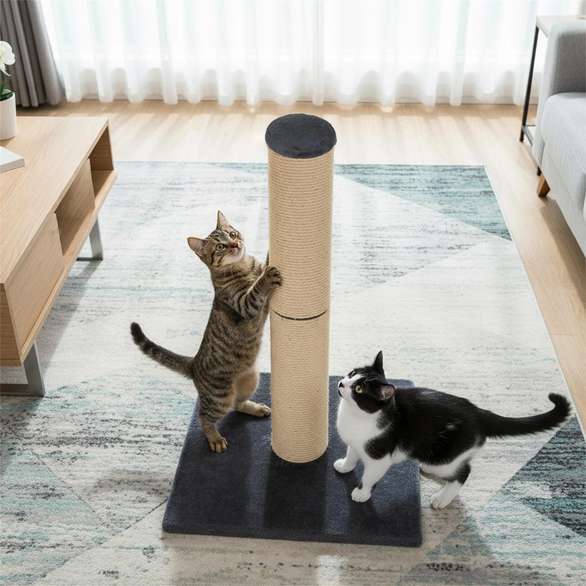 7 Pawz Cat Scratching Post  75cm - Grey, 7 of 9