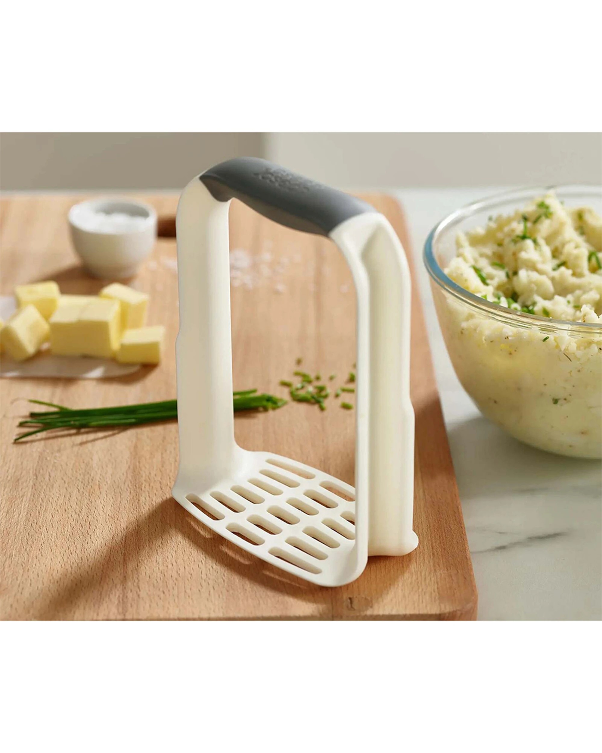 2 Joseph Joseph Easy-Mash 16.5cm D-Shaped Potato Masher Non-Slip Grip - Multi, 2 of 4