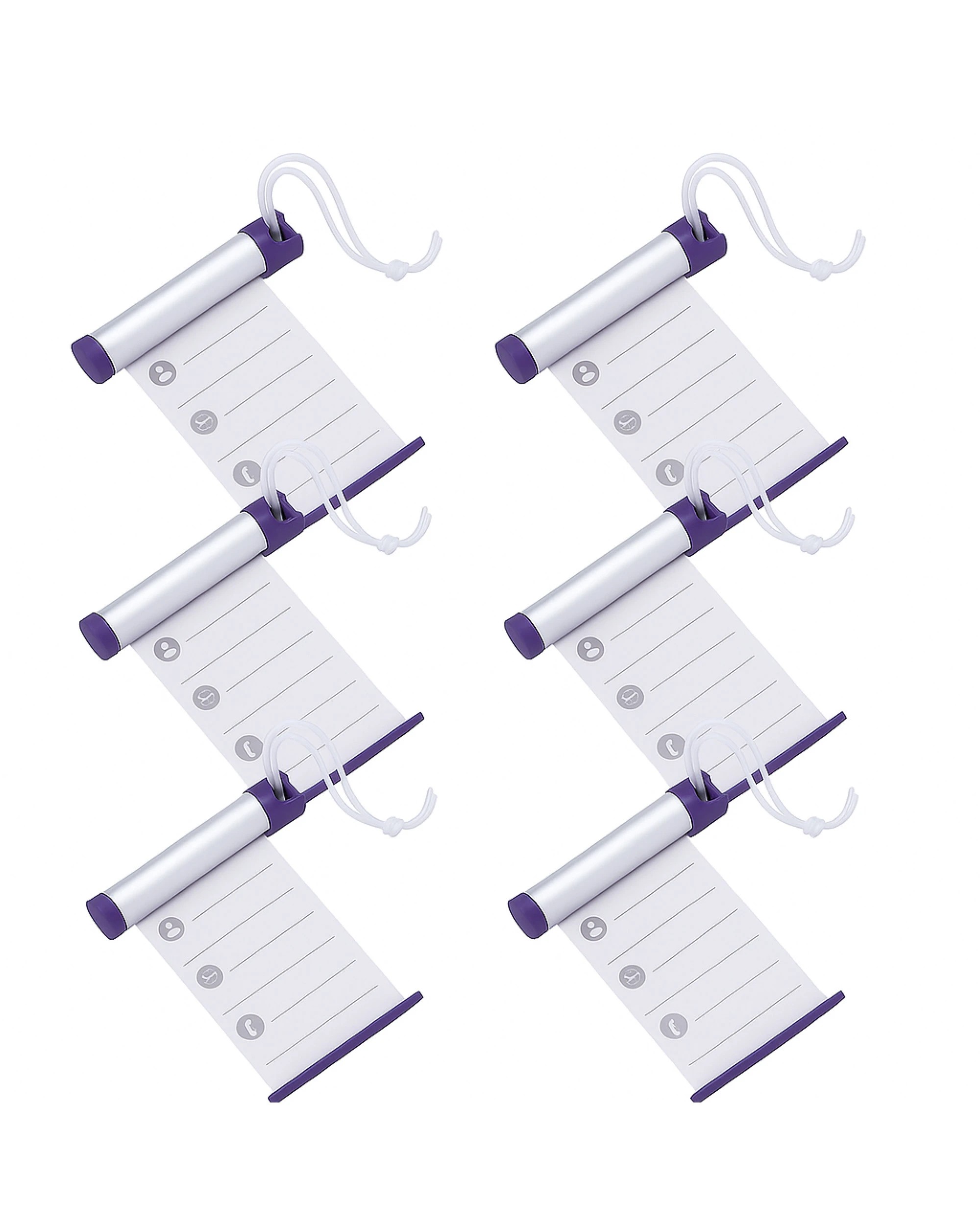 1 BR Home 6 Pack Cylinder Luggage Tags in Silver Blue, 1 of 3