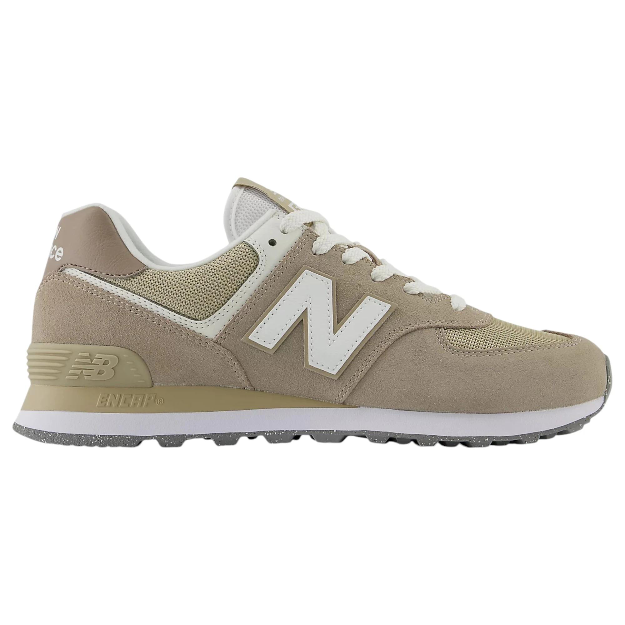 2 New Balance Mens 574 Light Mushroom/ White Athletic Shoes LIGHT MUSHROOM/WHITE, 2 of 6