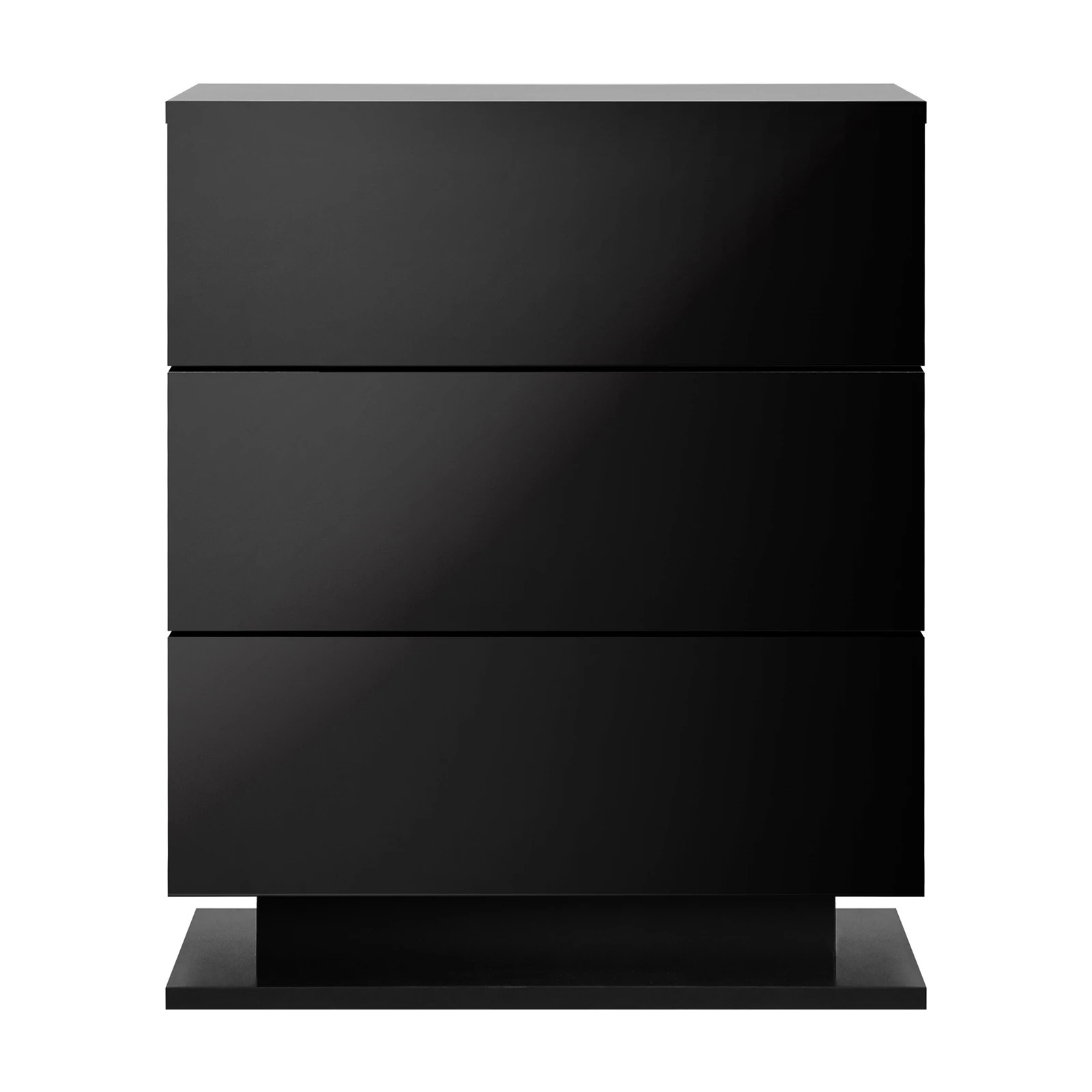 7 Oikiture Bedside Table Rgb Led Nightstand Cabinet 3 Drawers
 - Black, 7 of 10