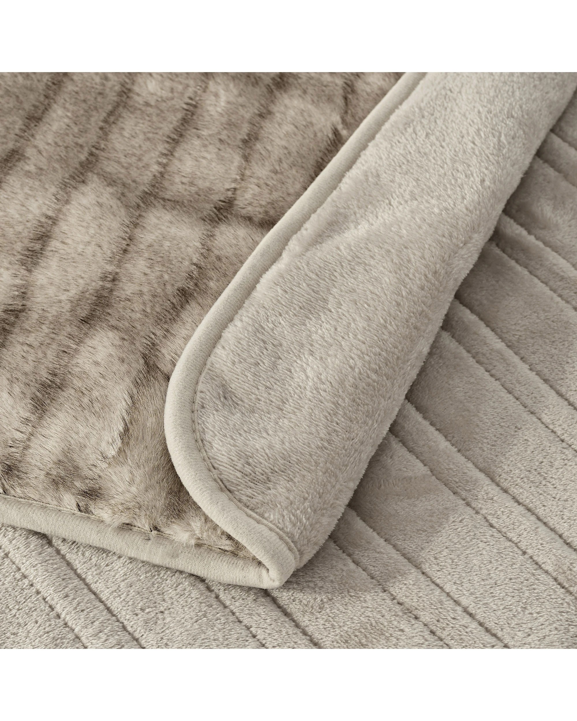 4 Dreamaker Nara Luxe Faux Mink Heated Throw 130x160cm - Brown, 4 of 8