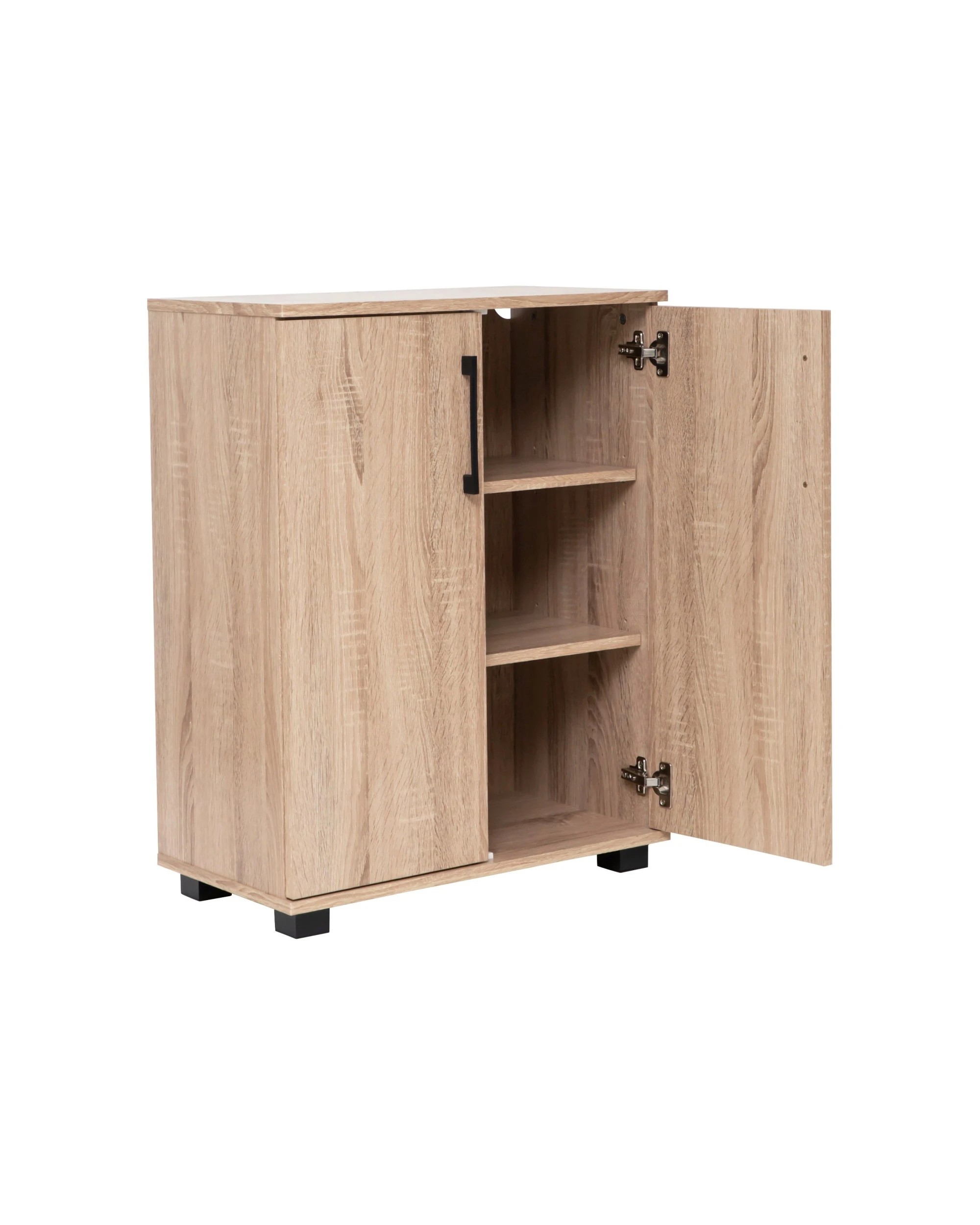 4 Alpine Bay Multi-Purpose Cupboard 2 Door Shelves Low Style Light Sonoma Oak - Beige, 4 of 7