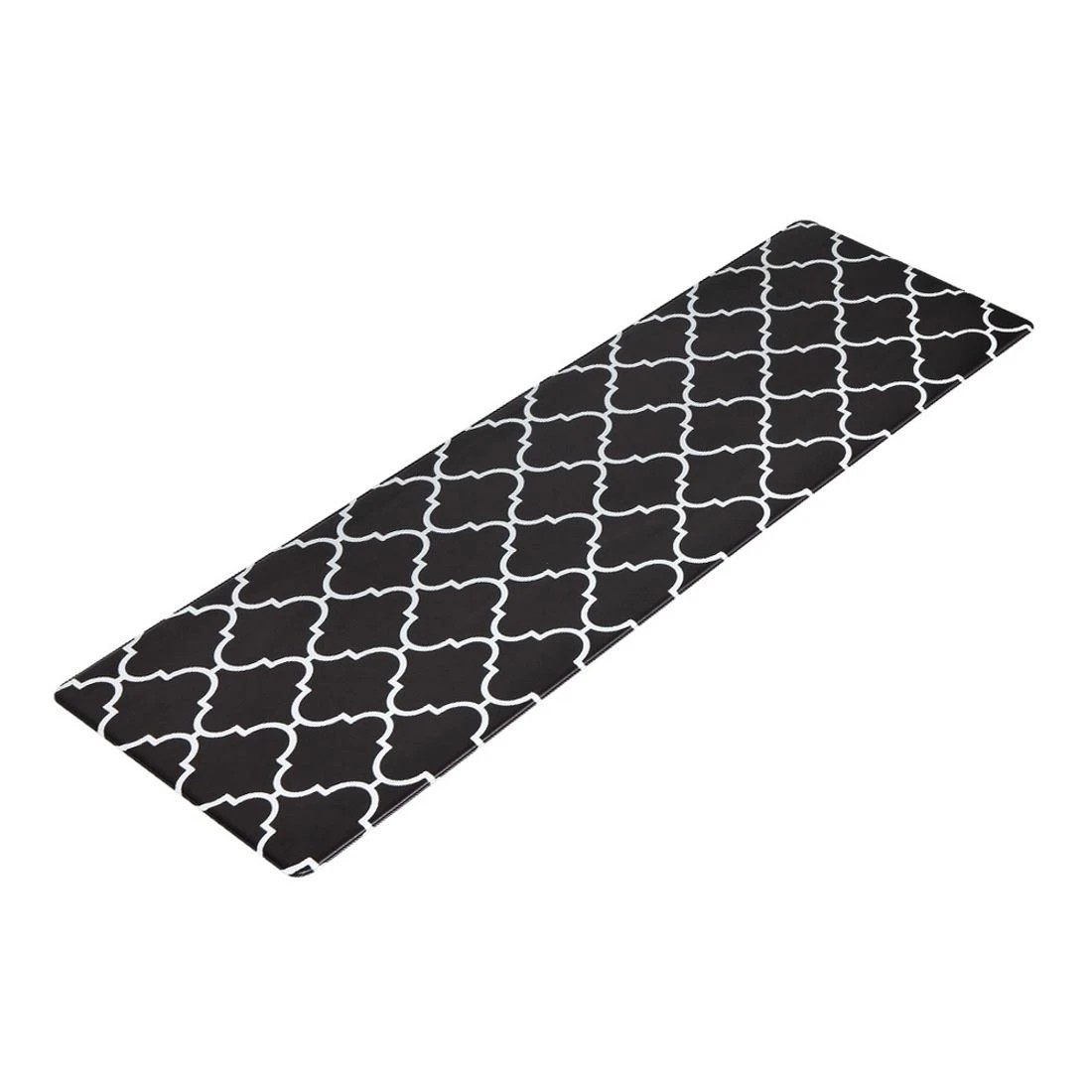 1 Artiss Kitchen Mat 45x150cm PVC Floor Rug Carpet Non-slip Gina - Black, 1 of 7