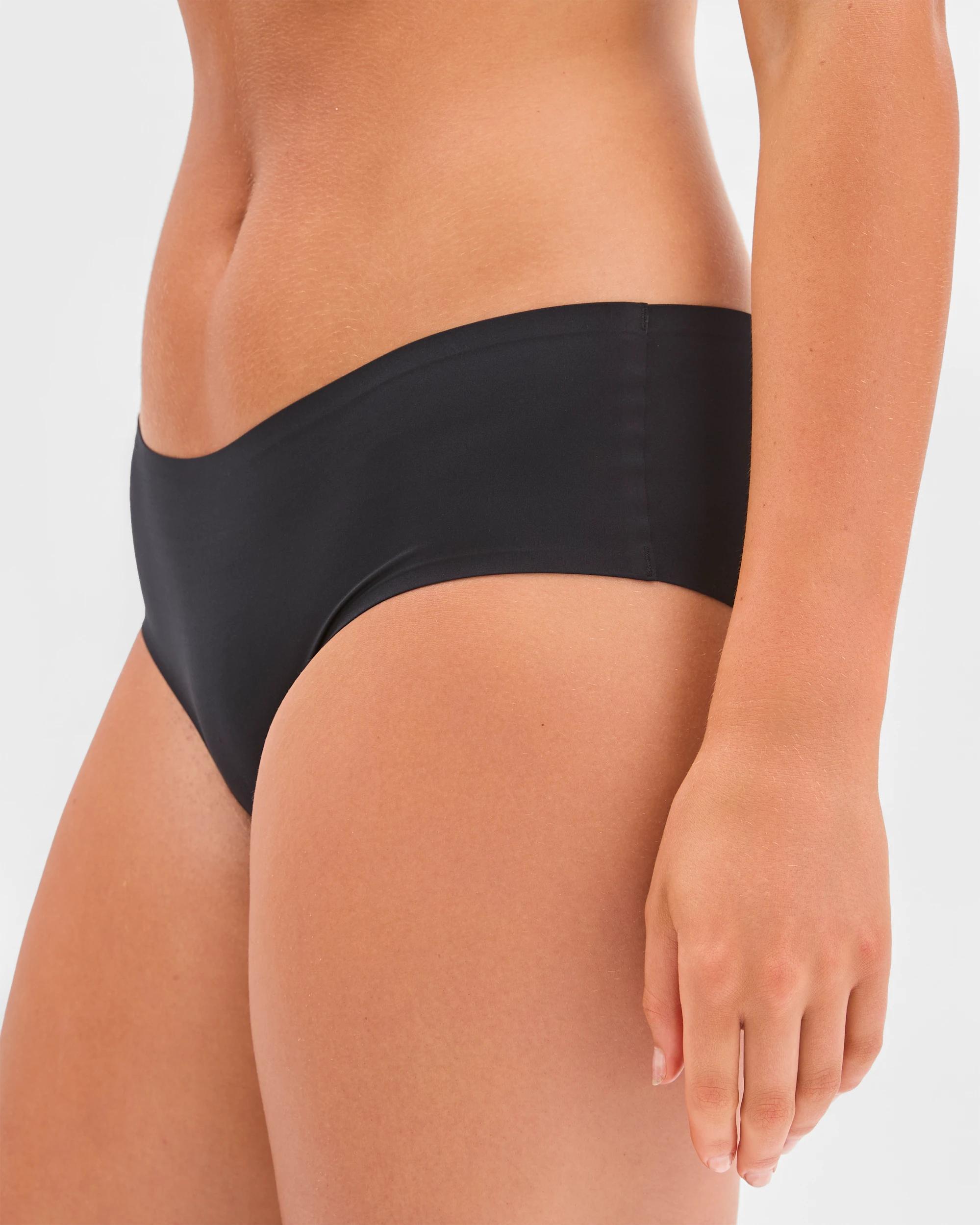 3 Target Woman Smooth Moves 2 Pack No Show Bonded Hipster Bikini Briefs BLACK, 3 of 4