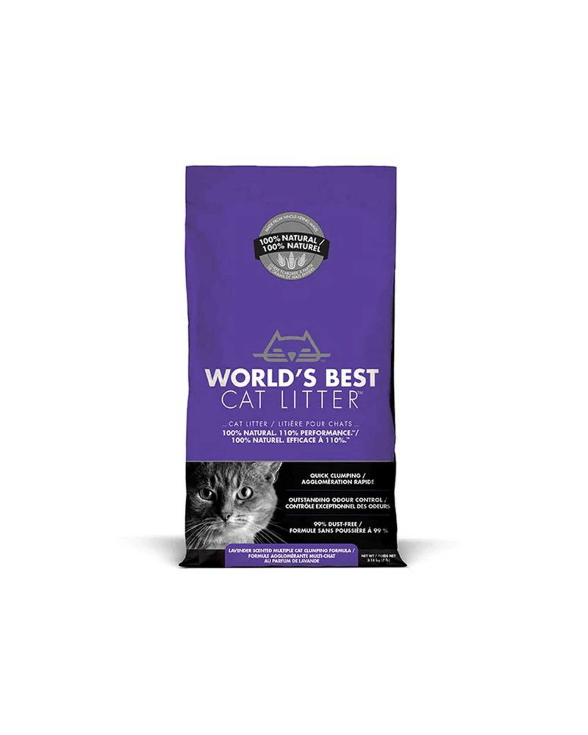 1 Worlds Best Lavender Scented Clumping Cat Litter 6.8kg, 1 of 1
