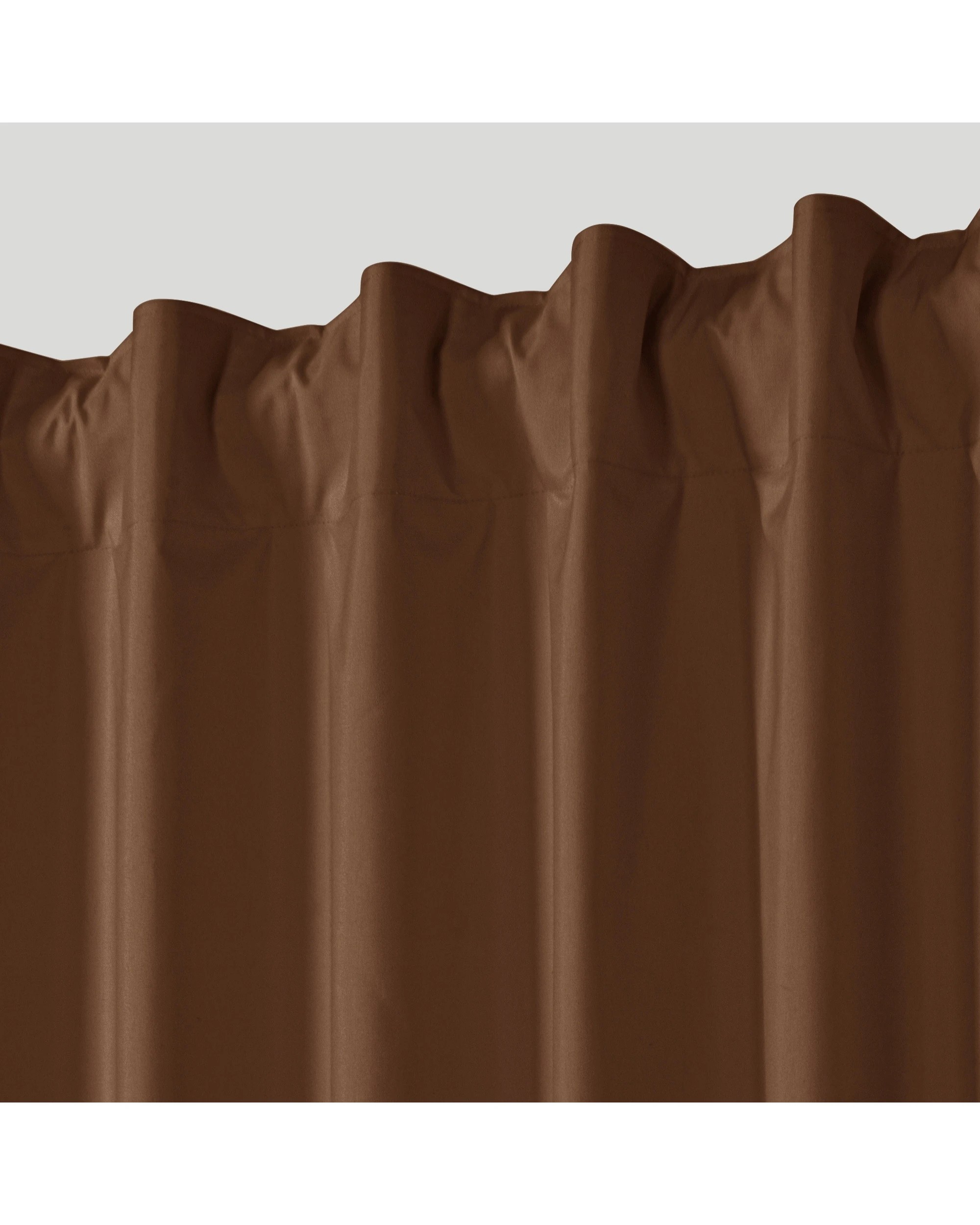 6 Sherwood Home Orlando Blockout Multi Header Curtain Pair 90x223cm - Rust, 6 of 8