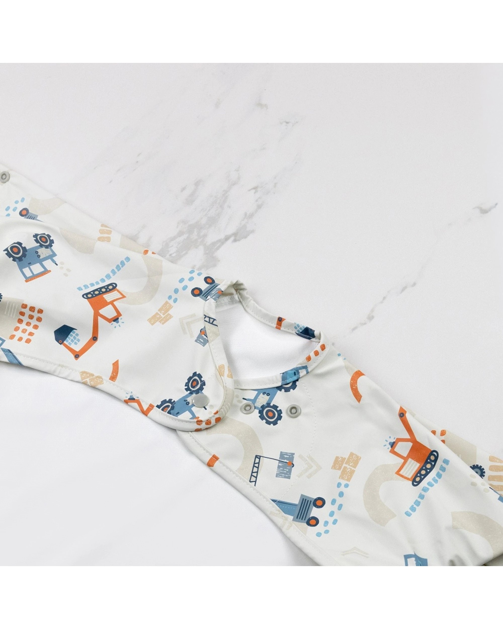 4 Bibado Long Sleeve Waterproof Baby Toddler Weaning Coverall Bib Little Loaders - Multi, 4 of 4