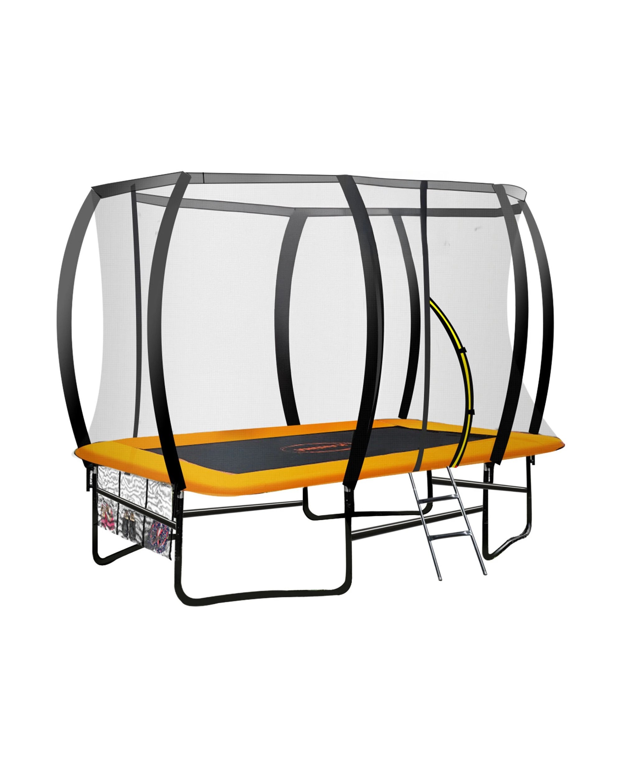 3 Kahuna 6 ft x 9 ft Rectangular Outdoor Trampoline with LED Basketball Set - Orange, 3 of 5