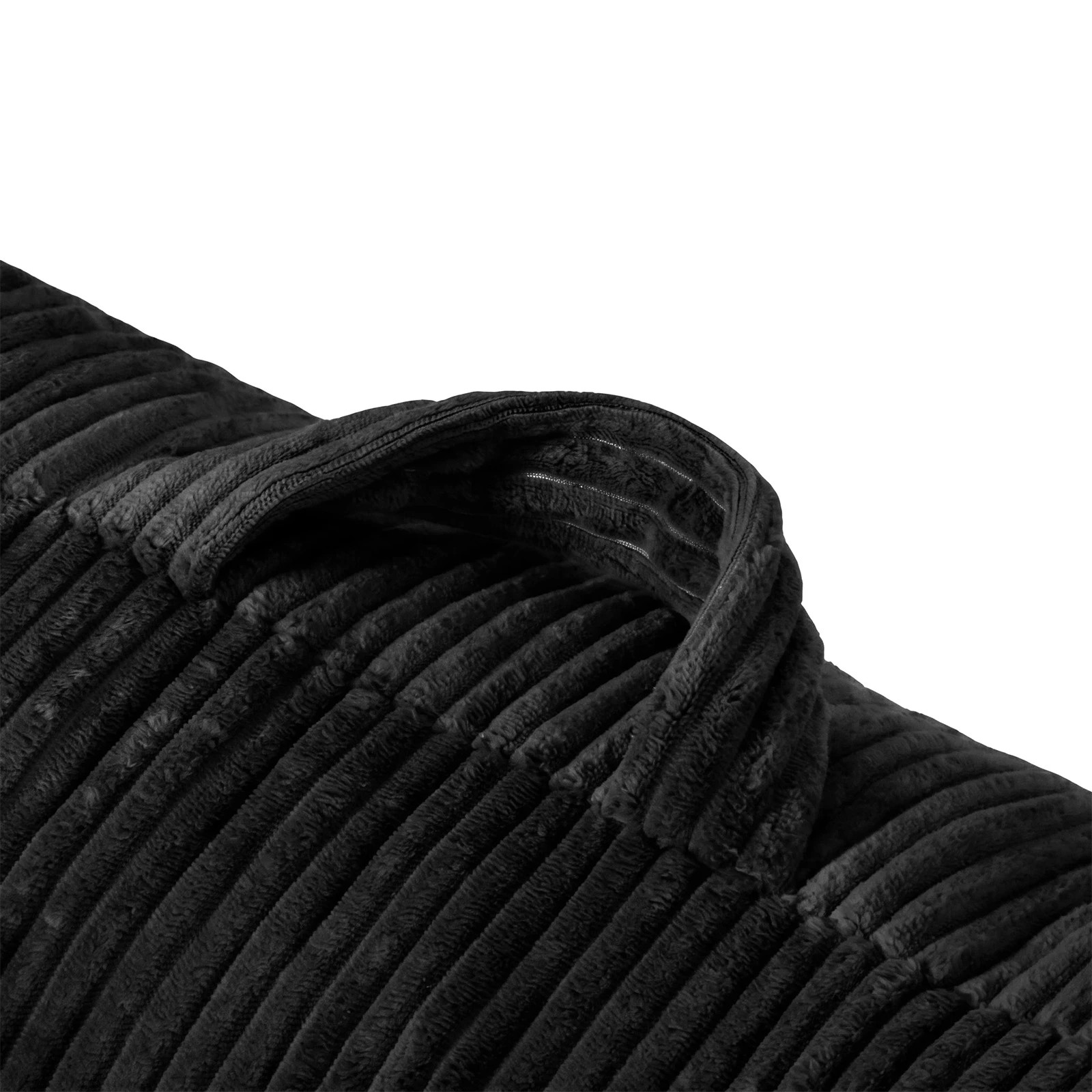 6 Advwin Bean Bag Chair Sofa w/ Armrest Handle Adults Teens Corduroy Lazy Floor Sofa - Black, 6 of 7