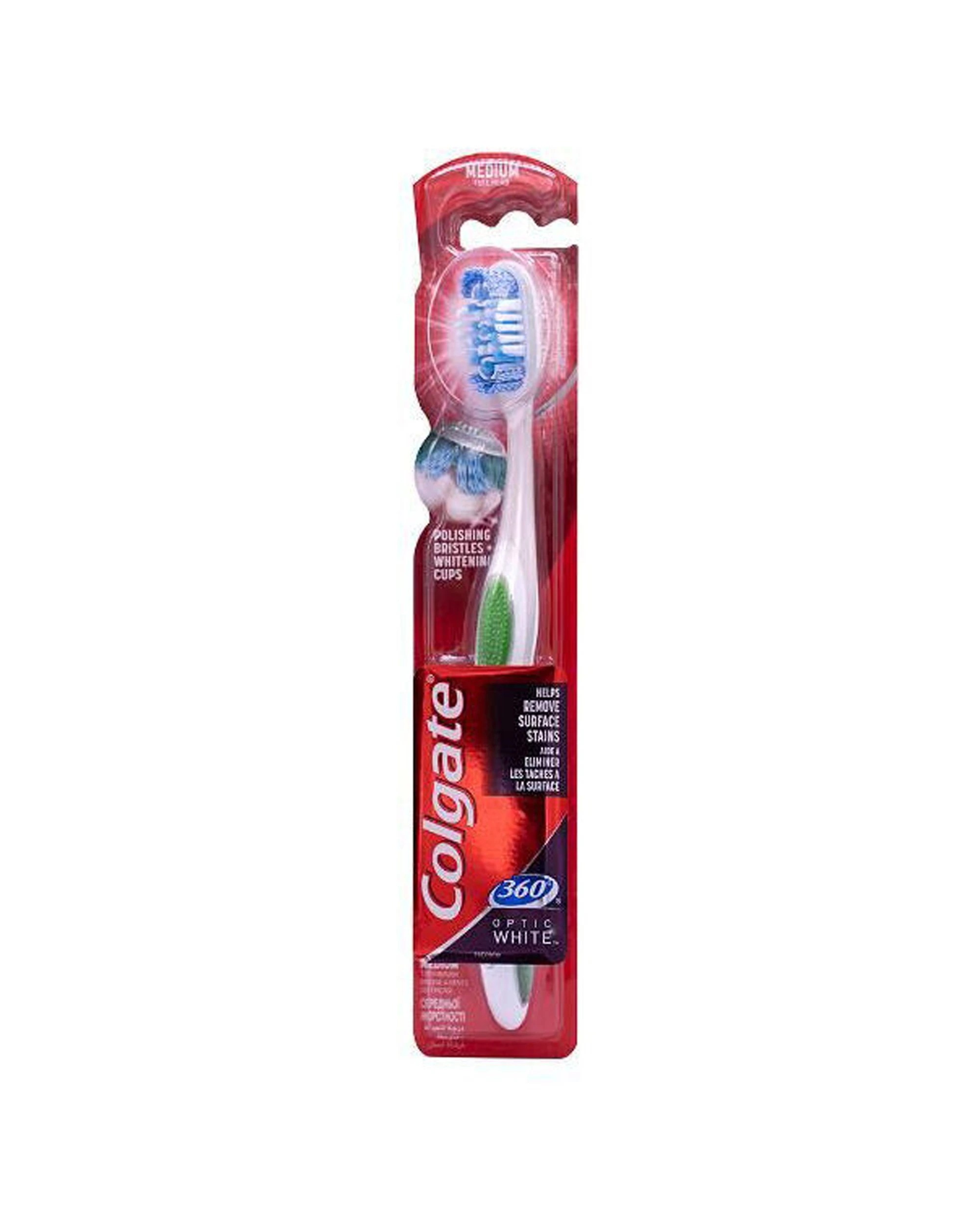 2 Colgate 12PK 360 Optic Toothbrush Medium Teeth Cleaner Pack - Multi, 2 of 4