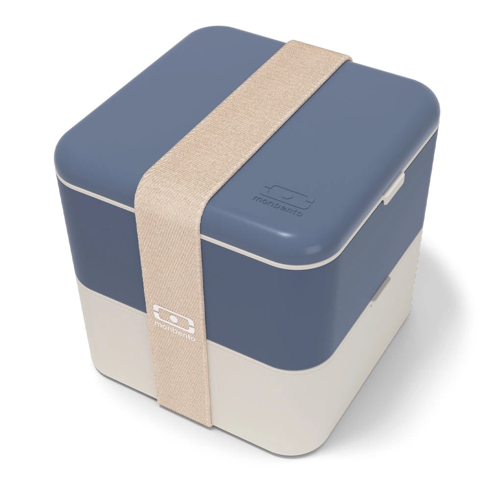 1 Monbento Mb Square Bento Box Natural - Blue - Blue, 1 of 5