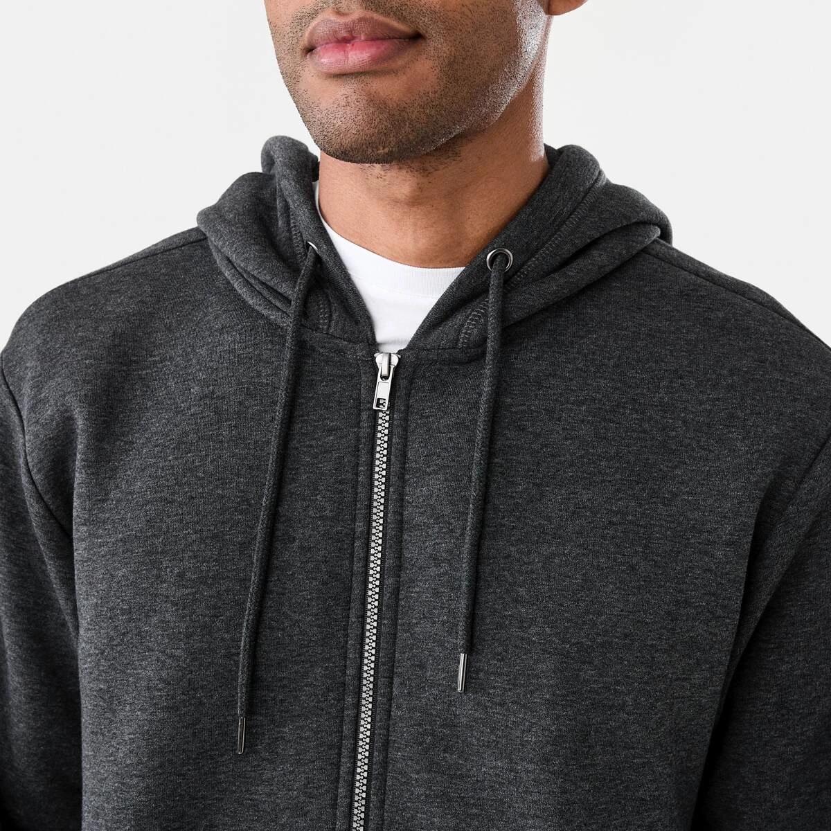 6 Comfort Zip Through Hoodie Gry Chmrle, 6 of 7