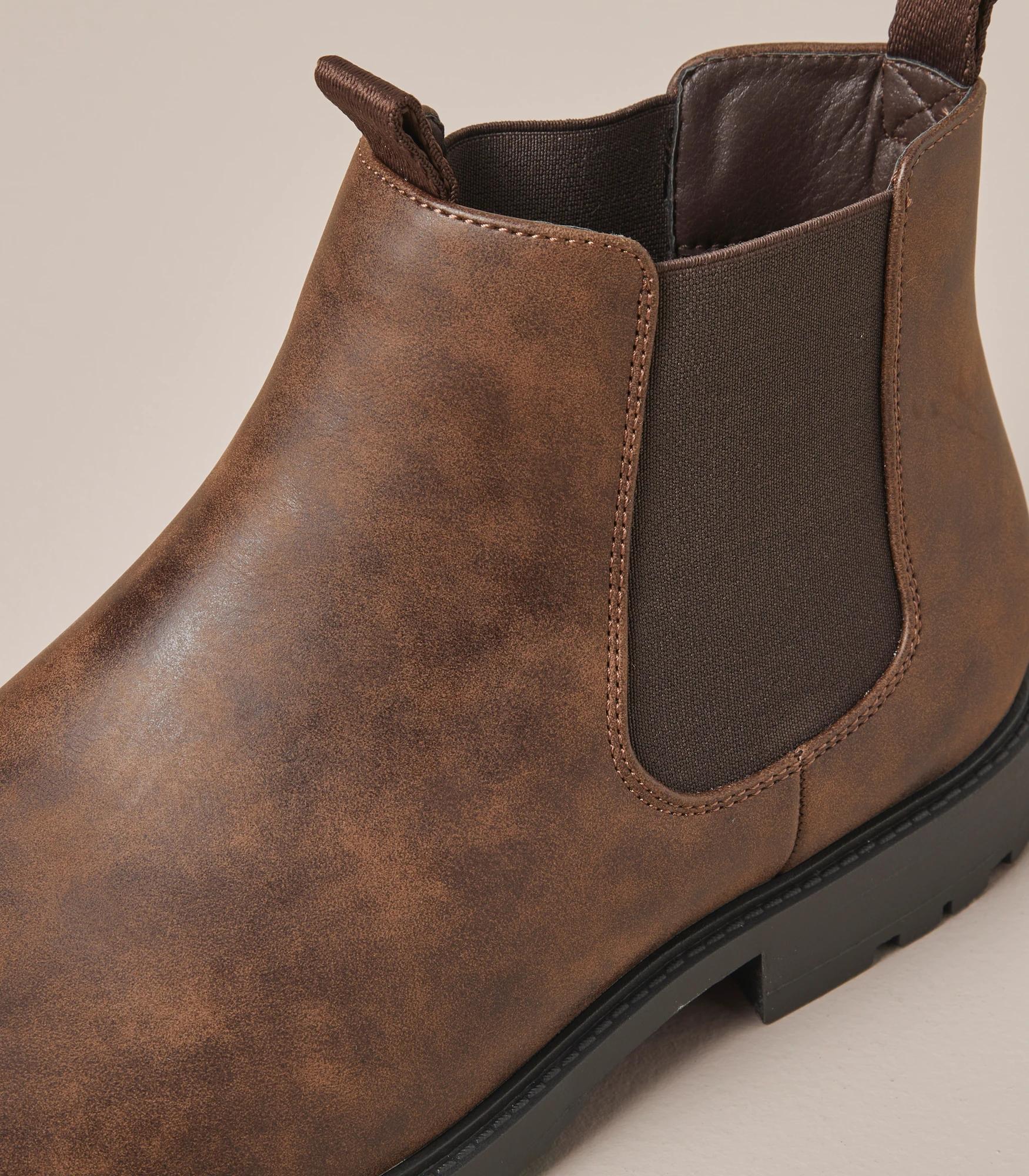 3 Target Mens Cleated Pu Chelsea Boots - Troy BROWN, 3 of 4