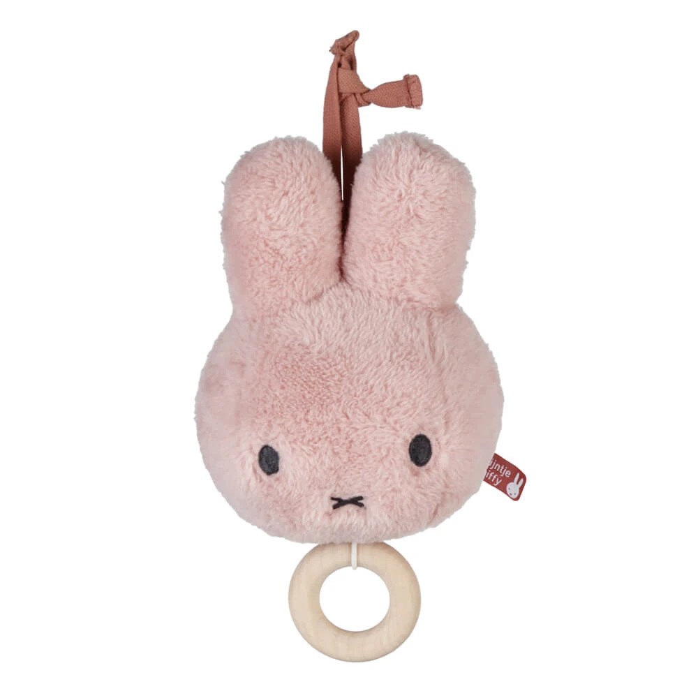 2 Miffy - Fluffy Pink Miffy Head, Baby Musical Soothing Toy, Pink, Ages 0+, 16cm Height - Pink, 2 of 5