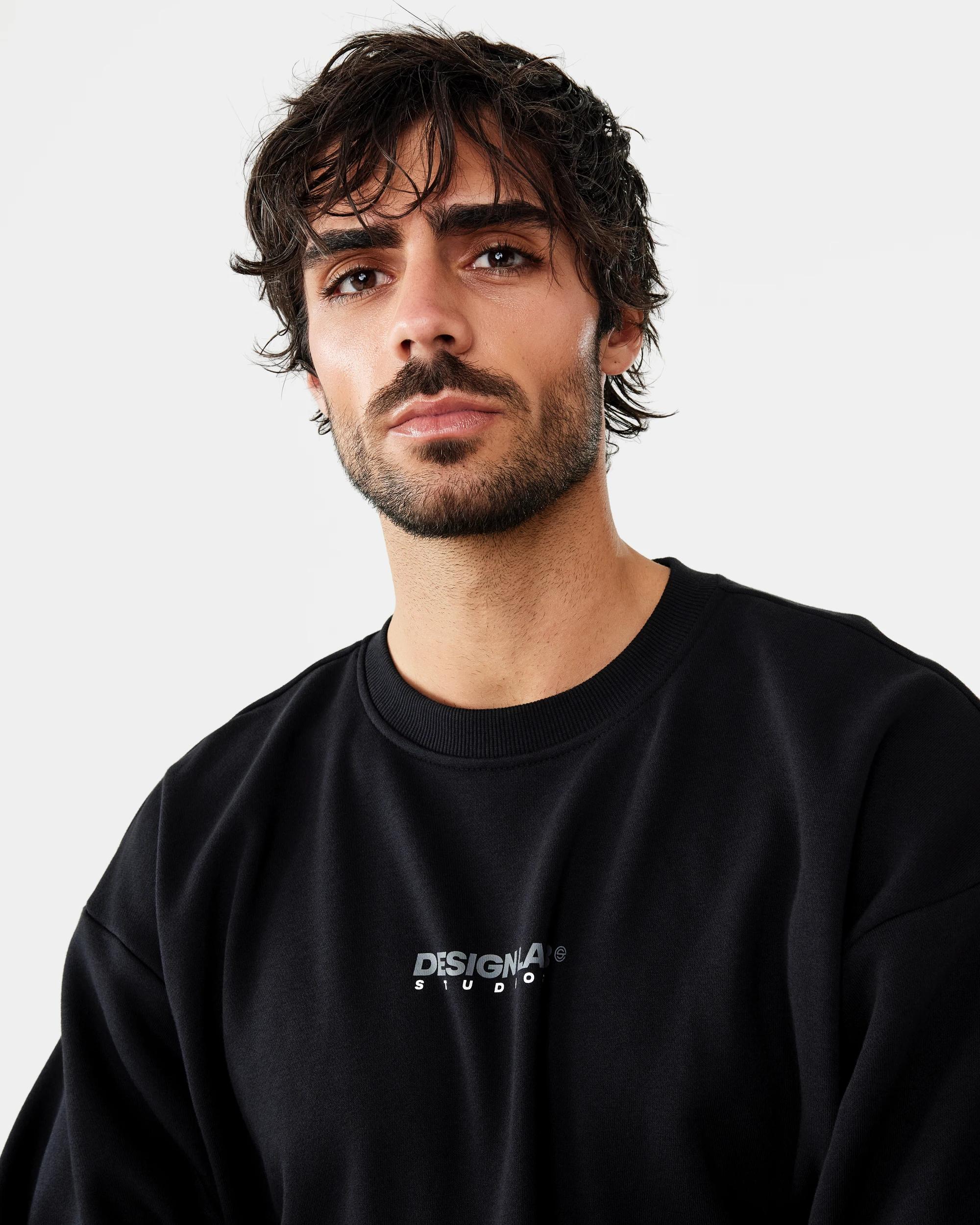 5 Terry Oversized Print Sweatshirt Blk Studio, 5 of 10