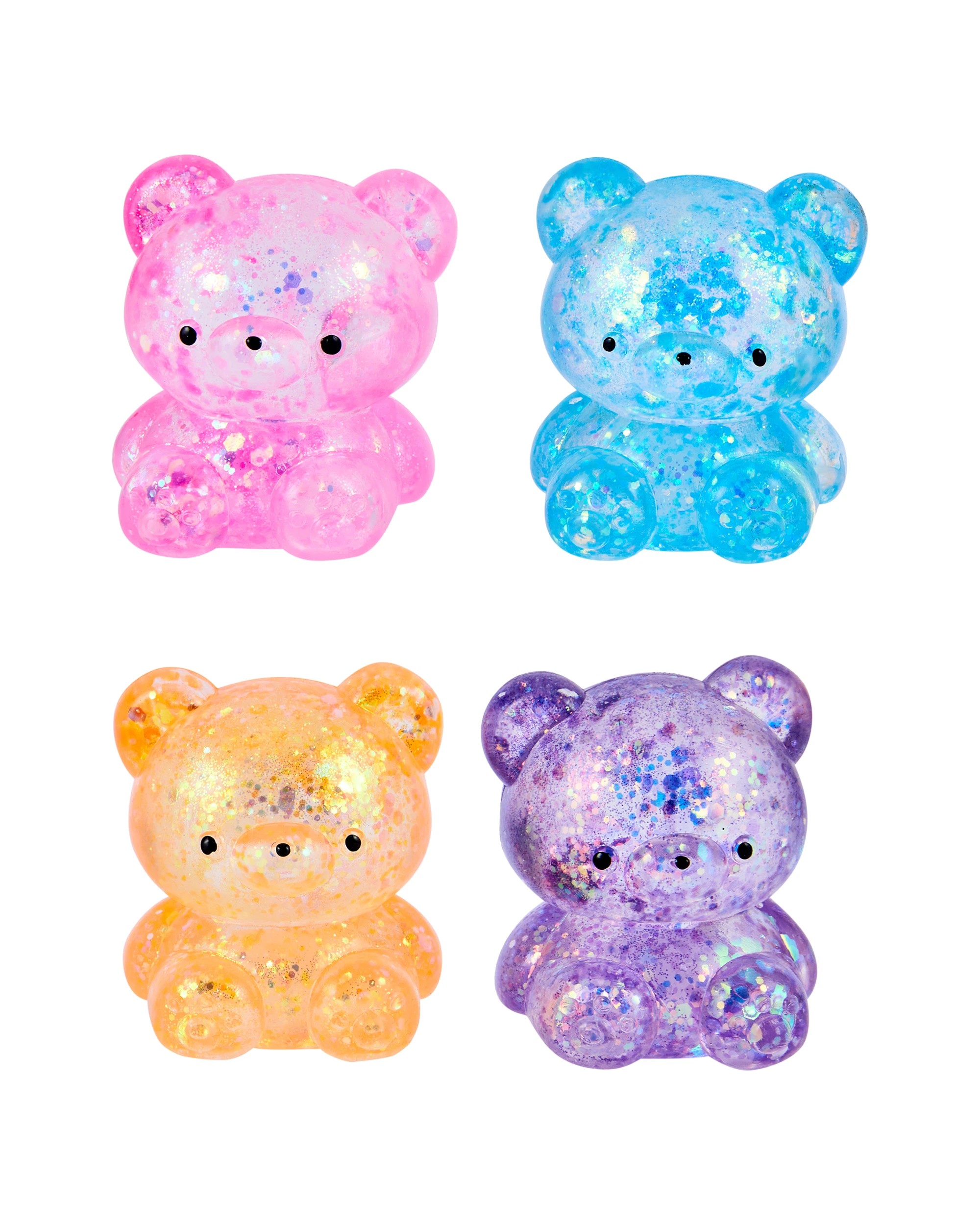 1 4 Piece Squishy Sparkly Bears, 1 of 4